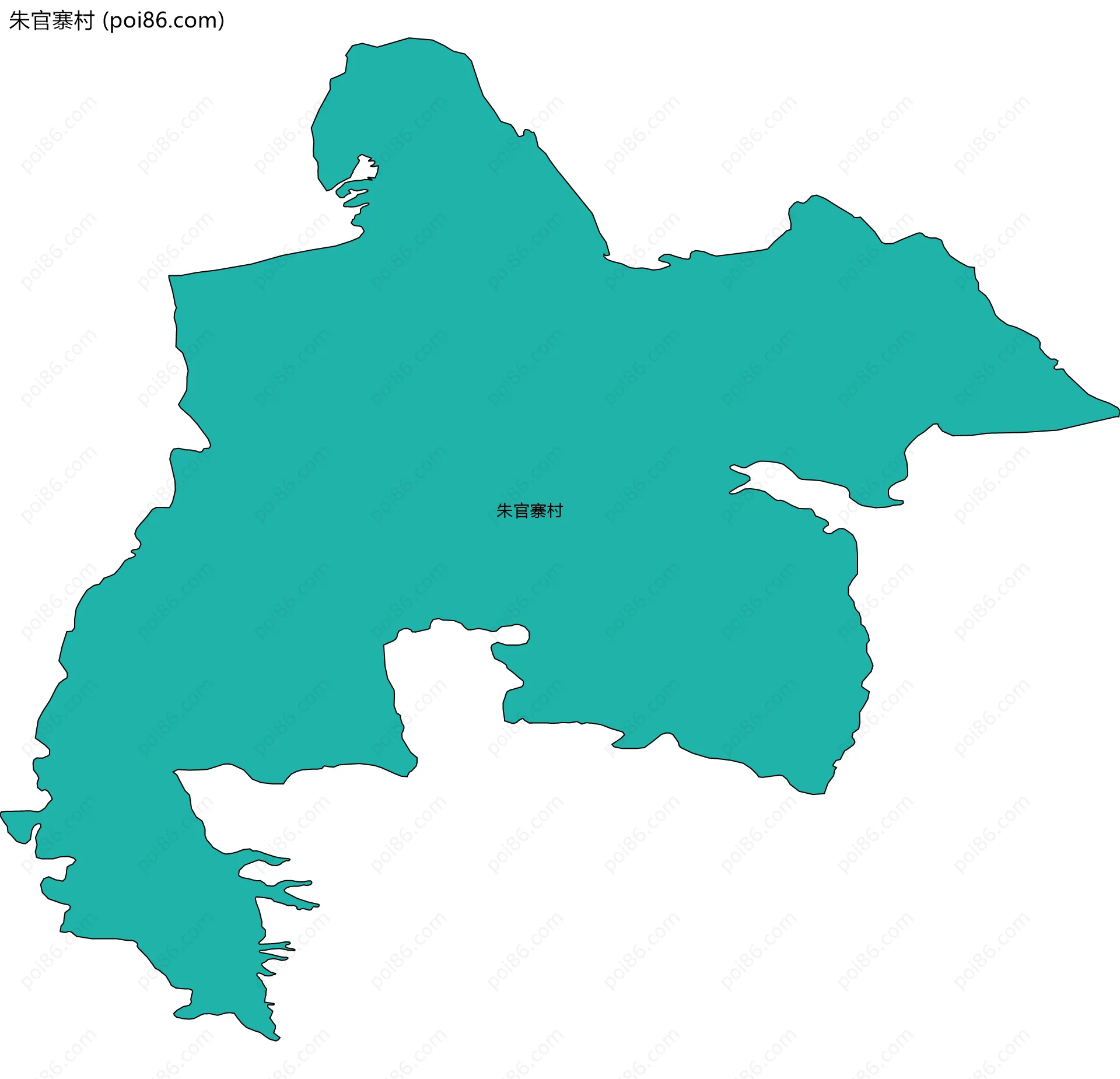 朱官寨村边界地图