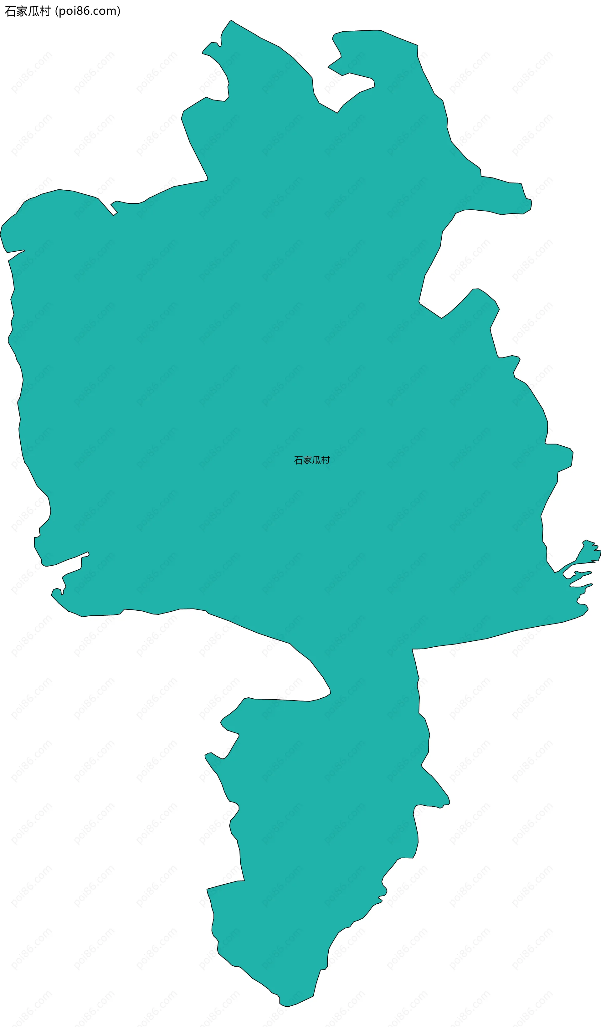 石家瓜村边界地图