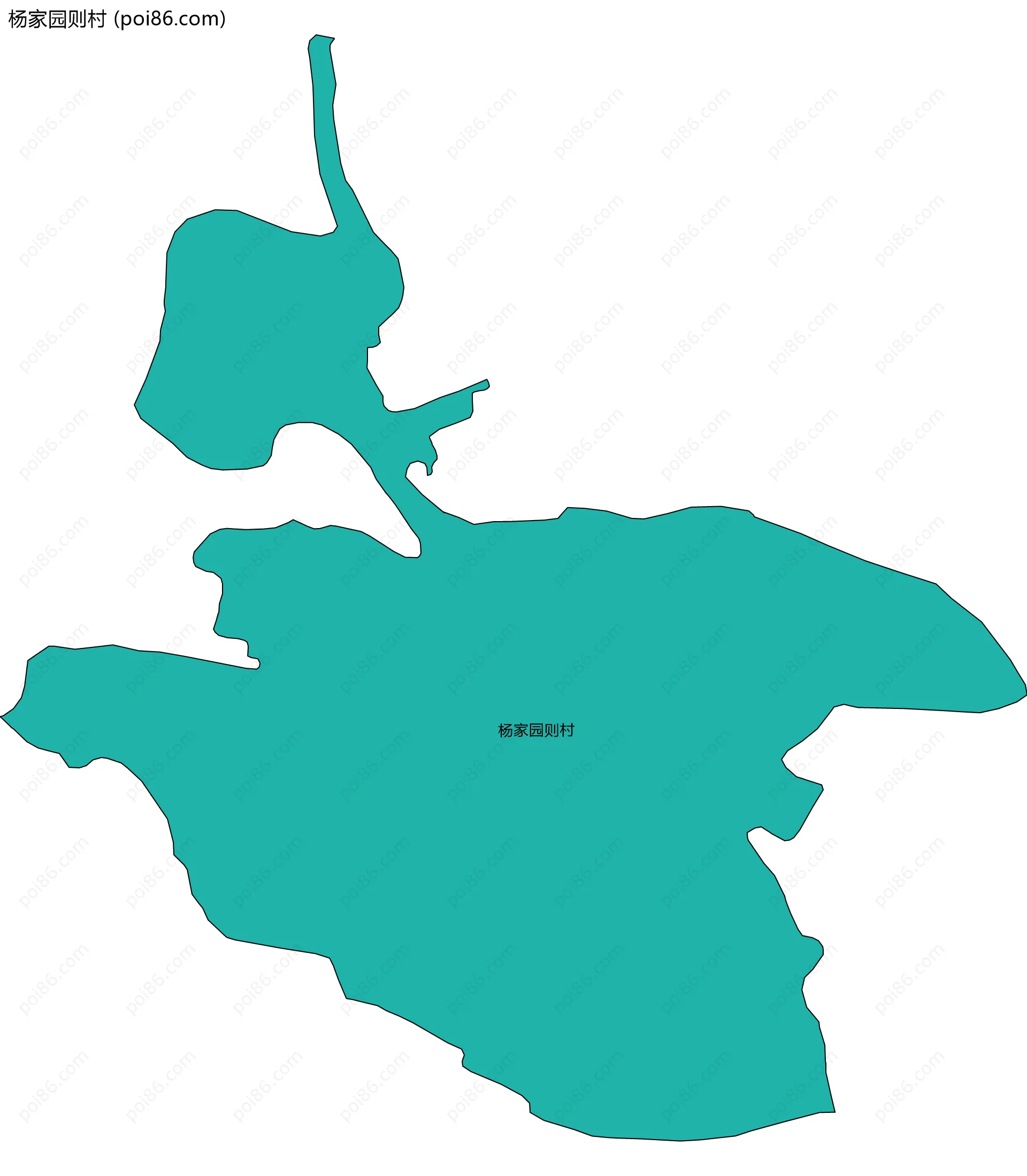 杨家园则村边界地图