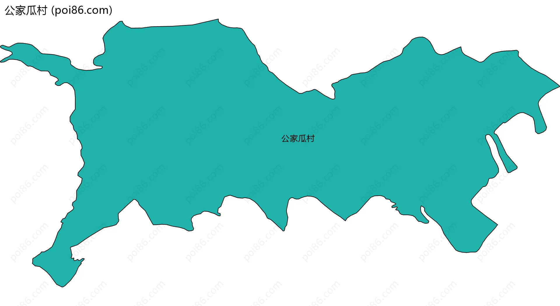 公家瓜村边界地图