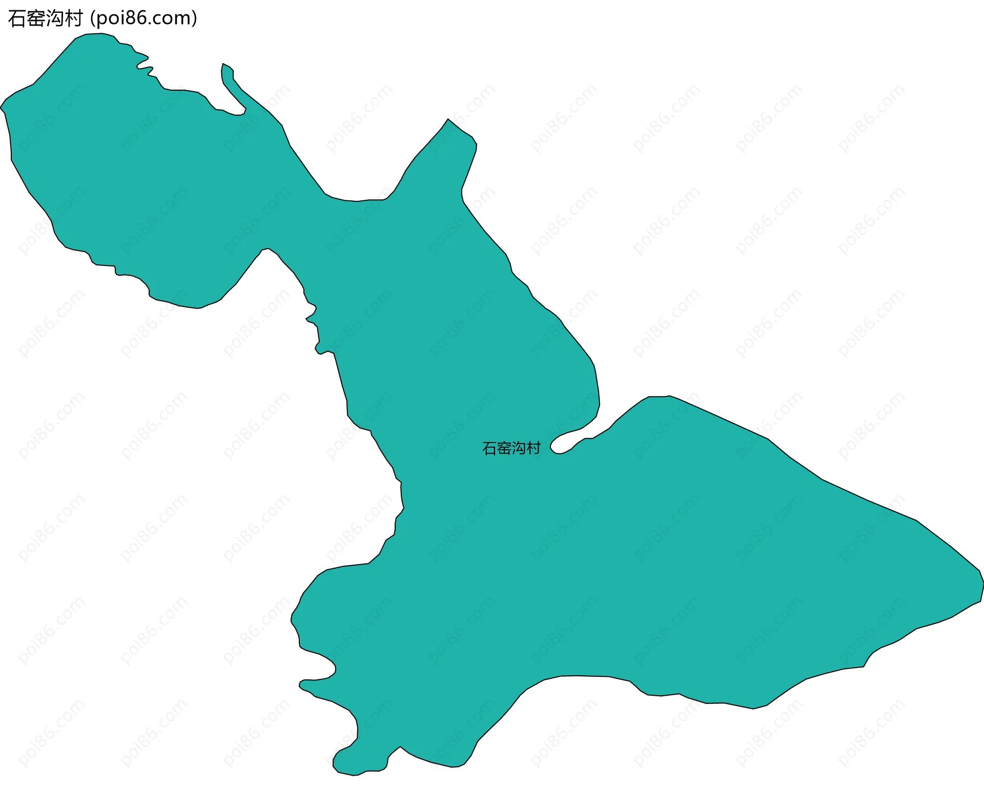 石窑沟村边界地图
