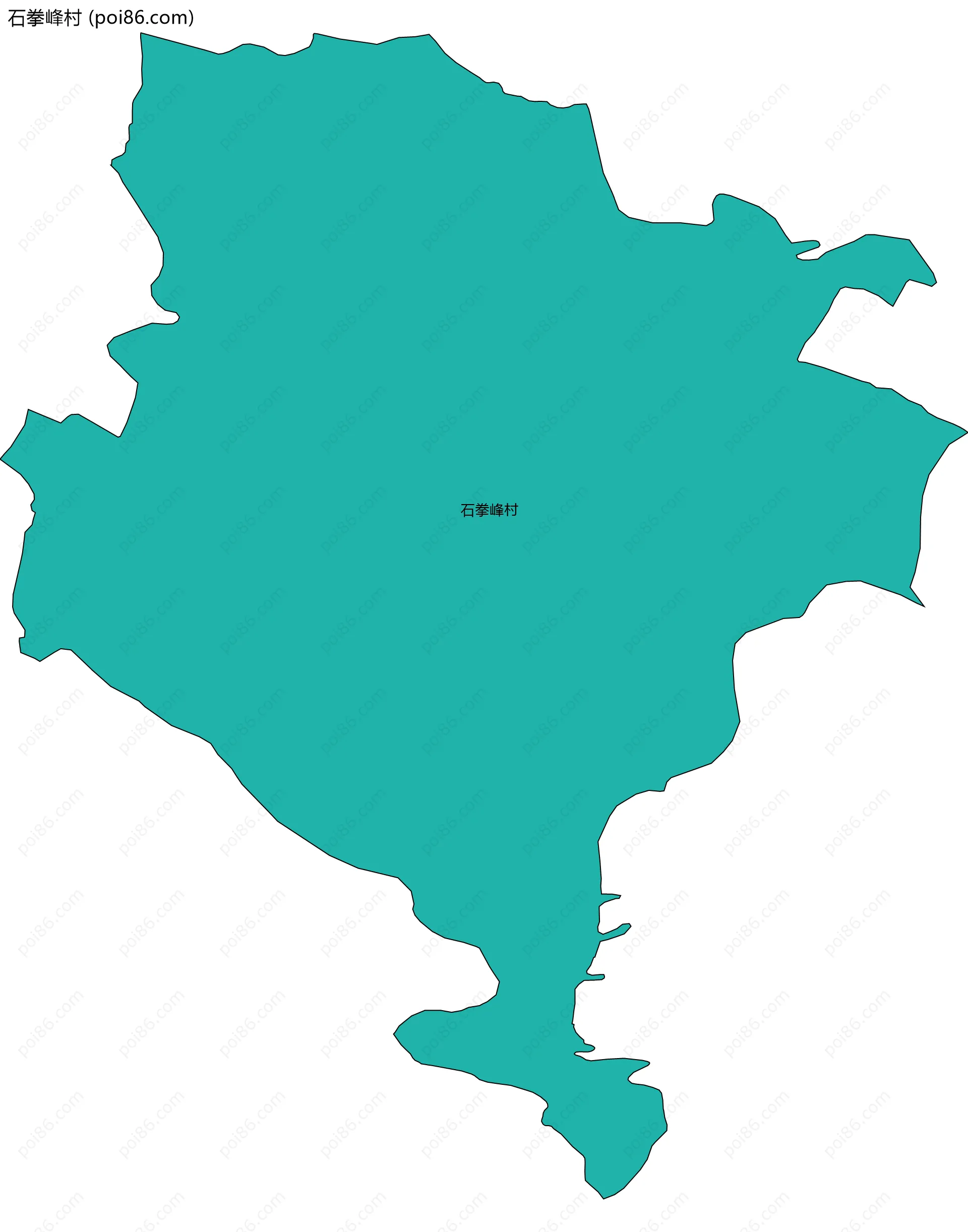 石拳峰村边界地图