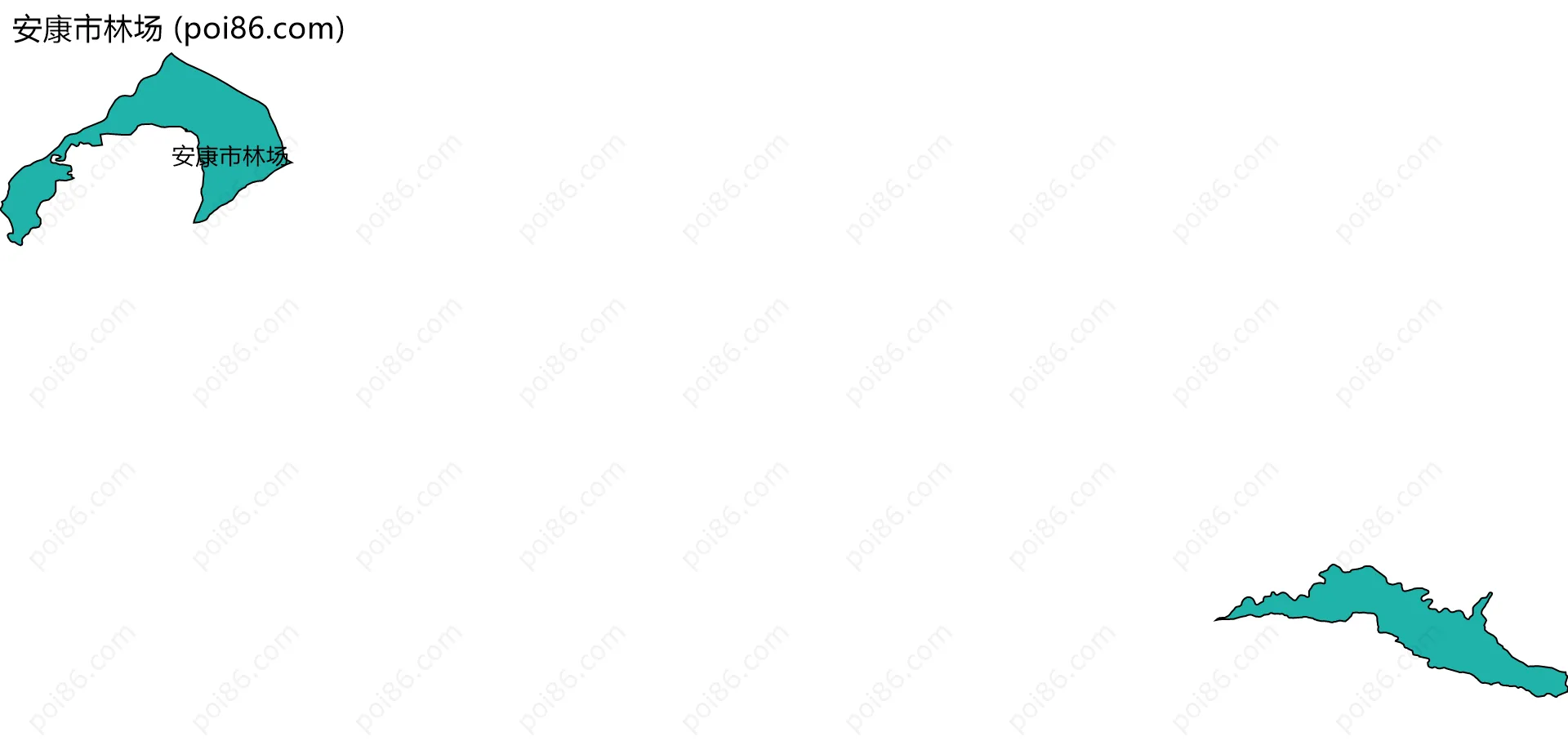 安康市林场边界地图(五级行政区划)