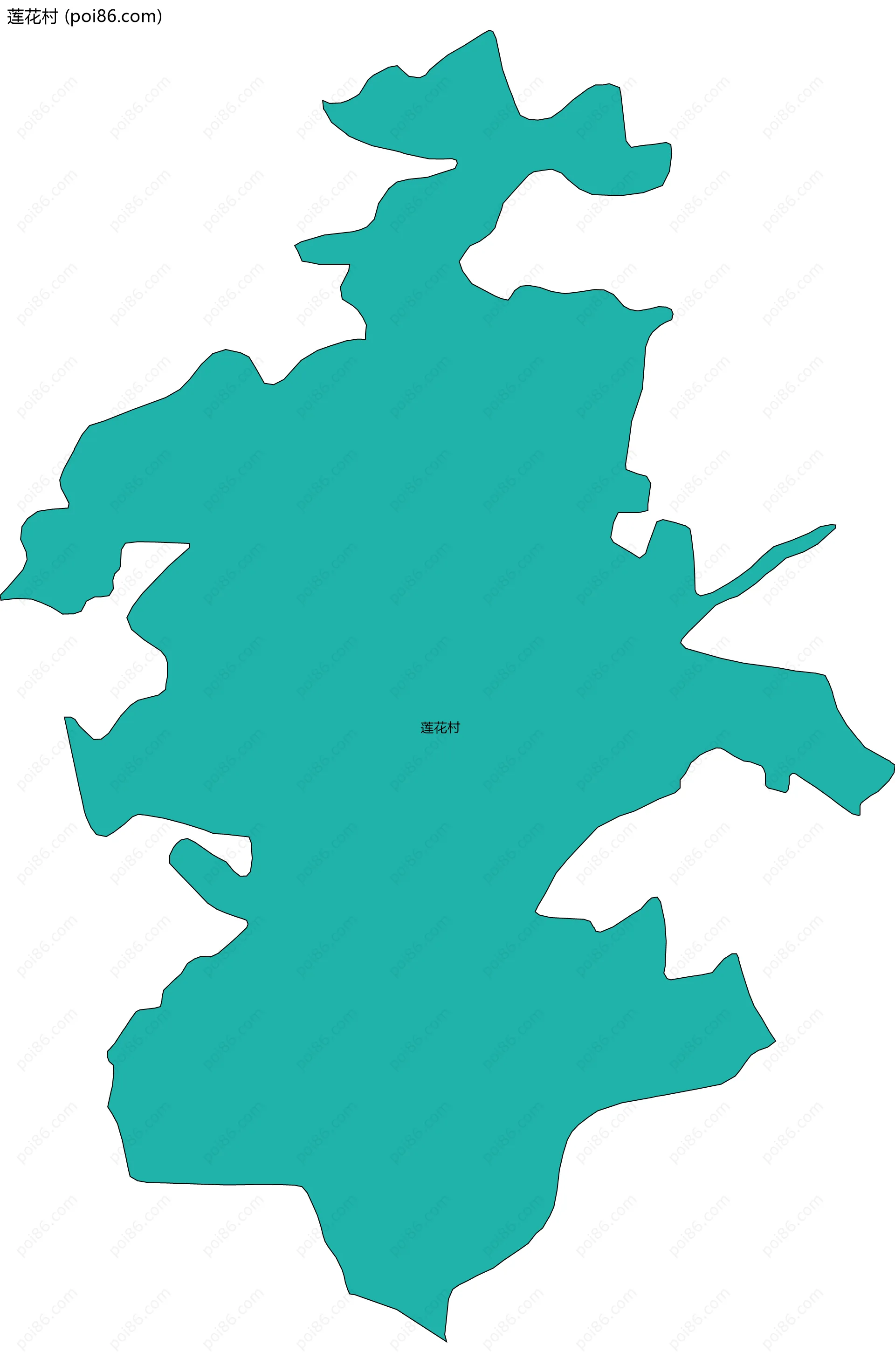 莲花村边界地图