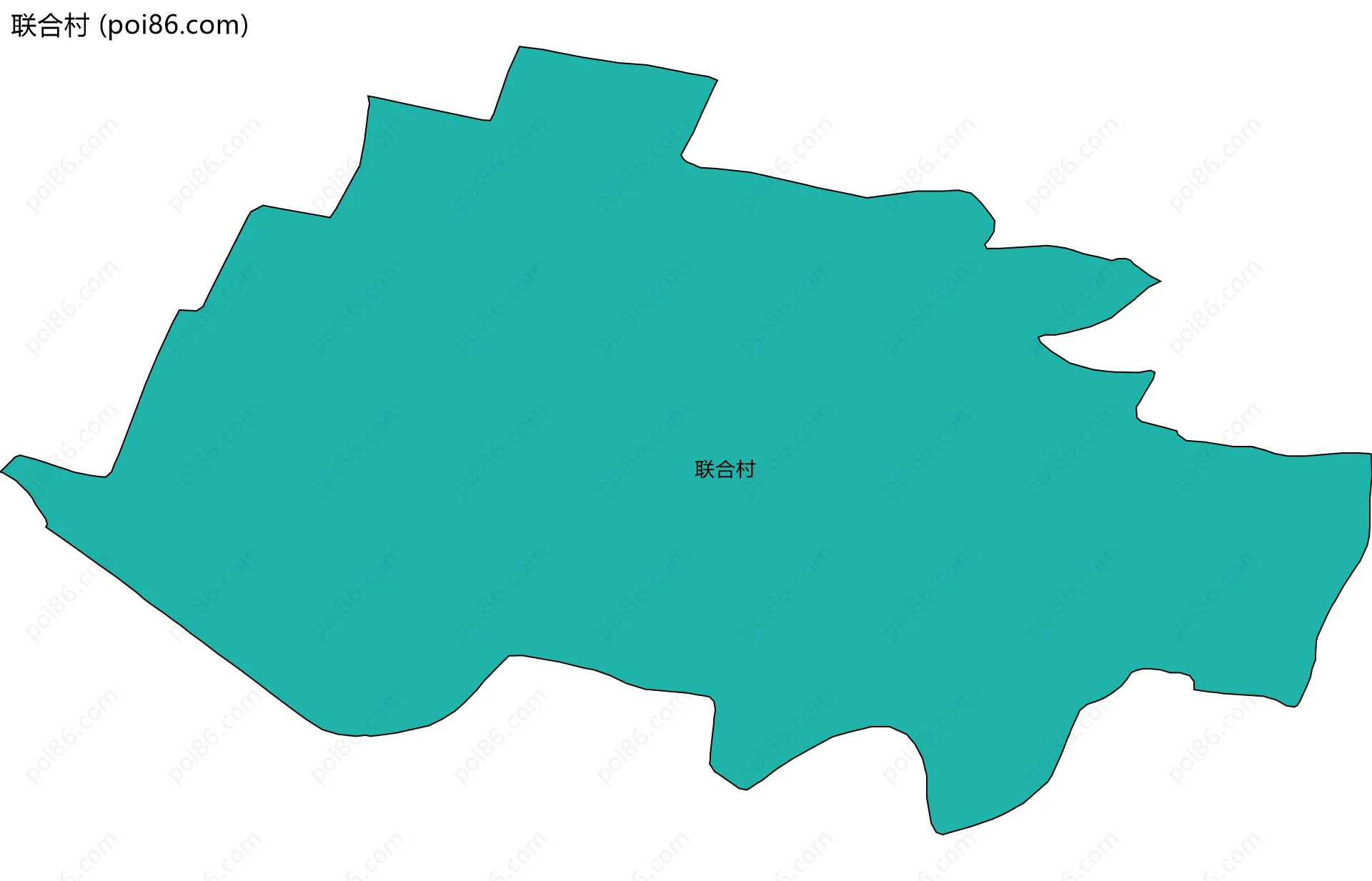 联合村边界地图