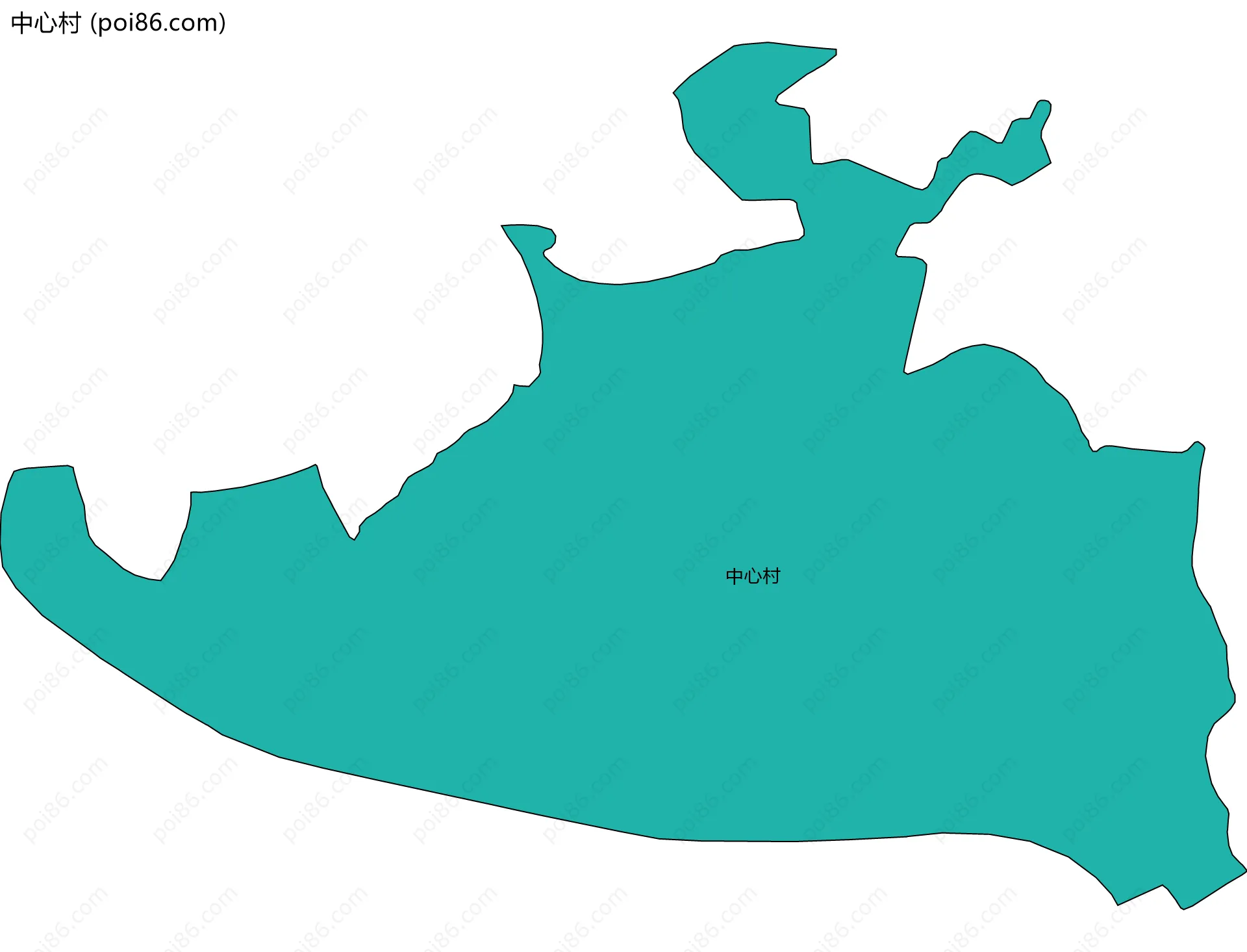 中心村边界地图