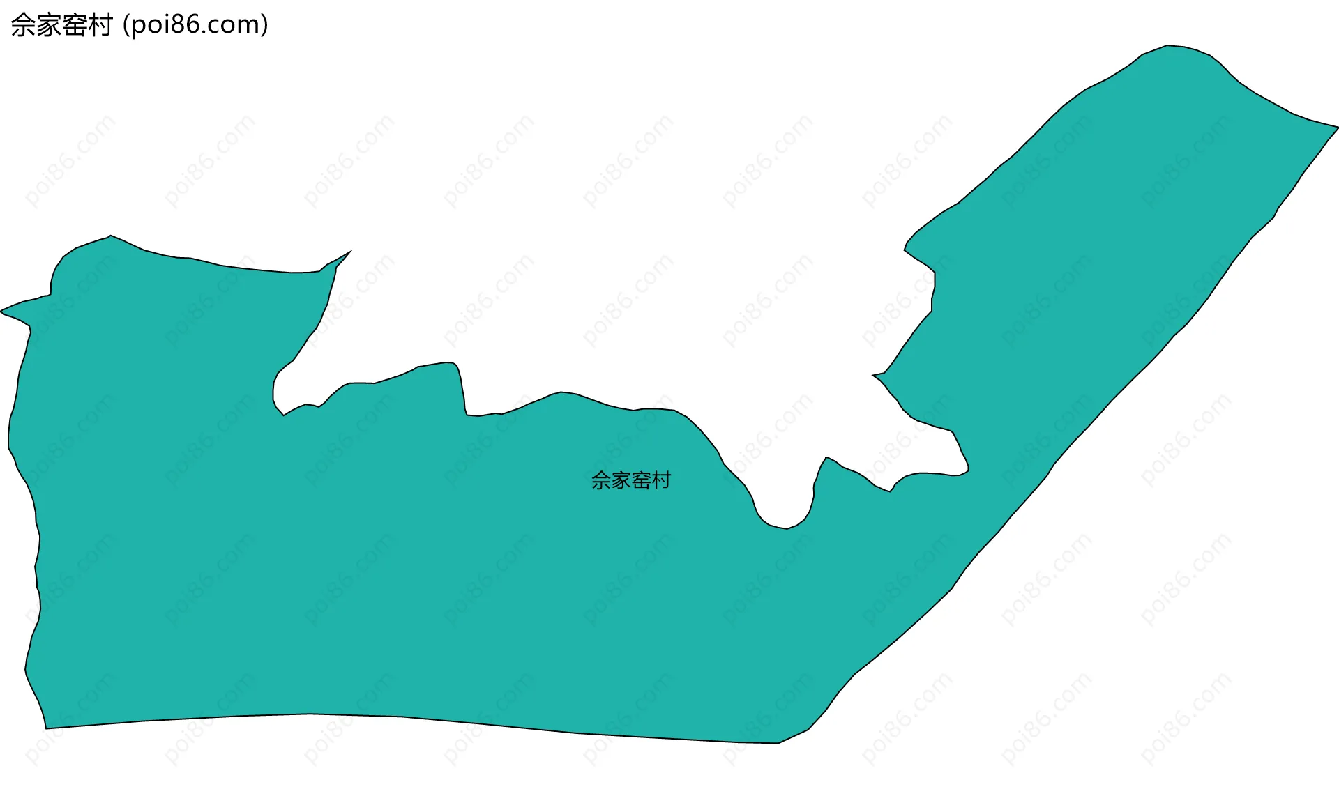 佘家窑村边界地图