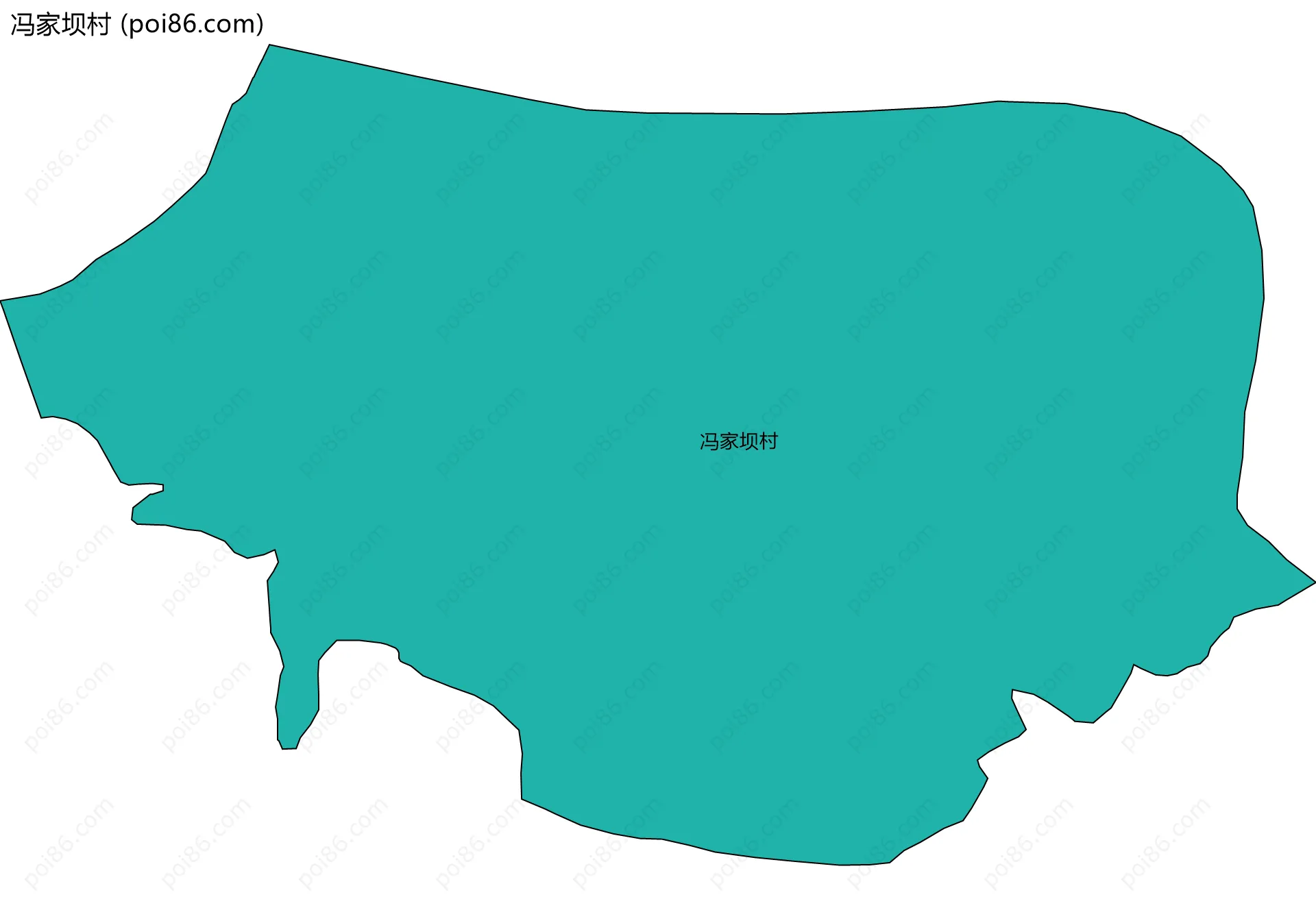 冯家坝村边界地图