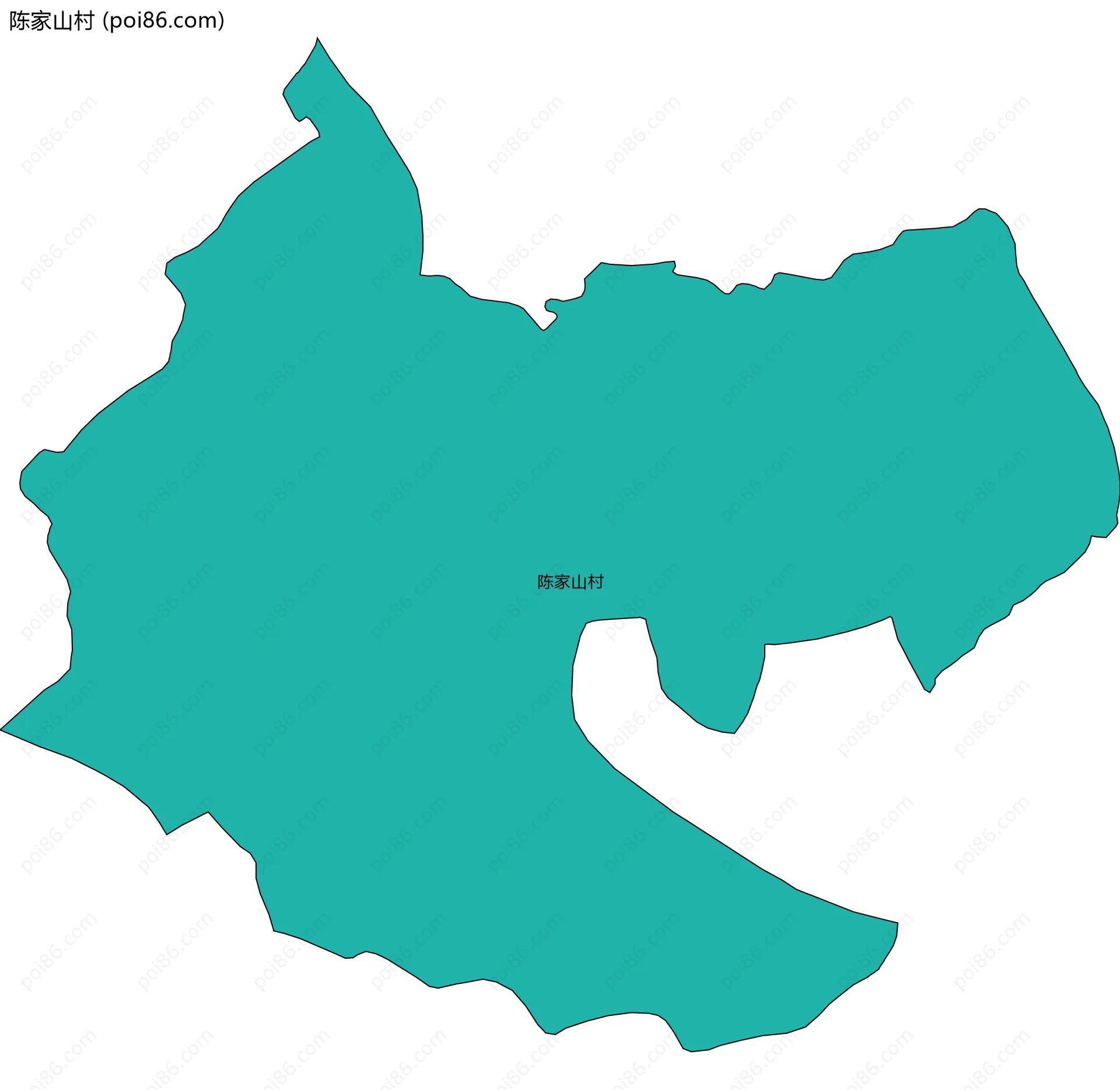 陈家山村边界地图