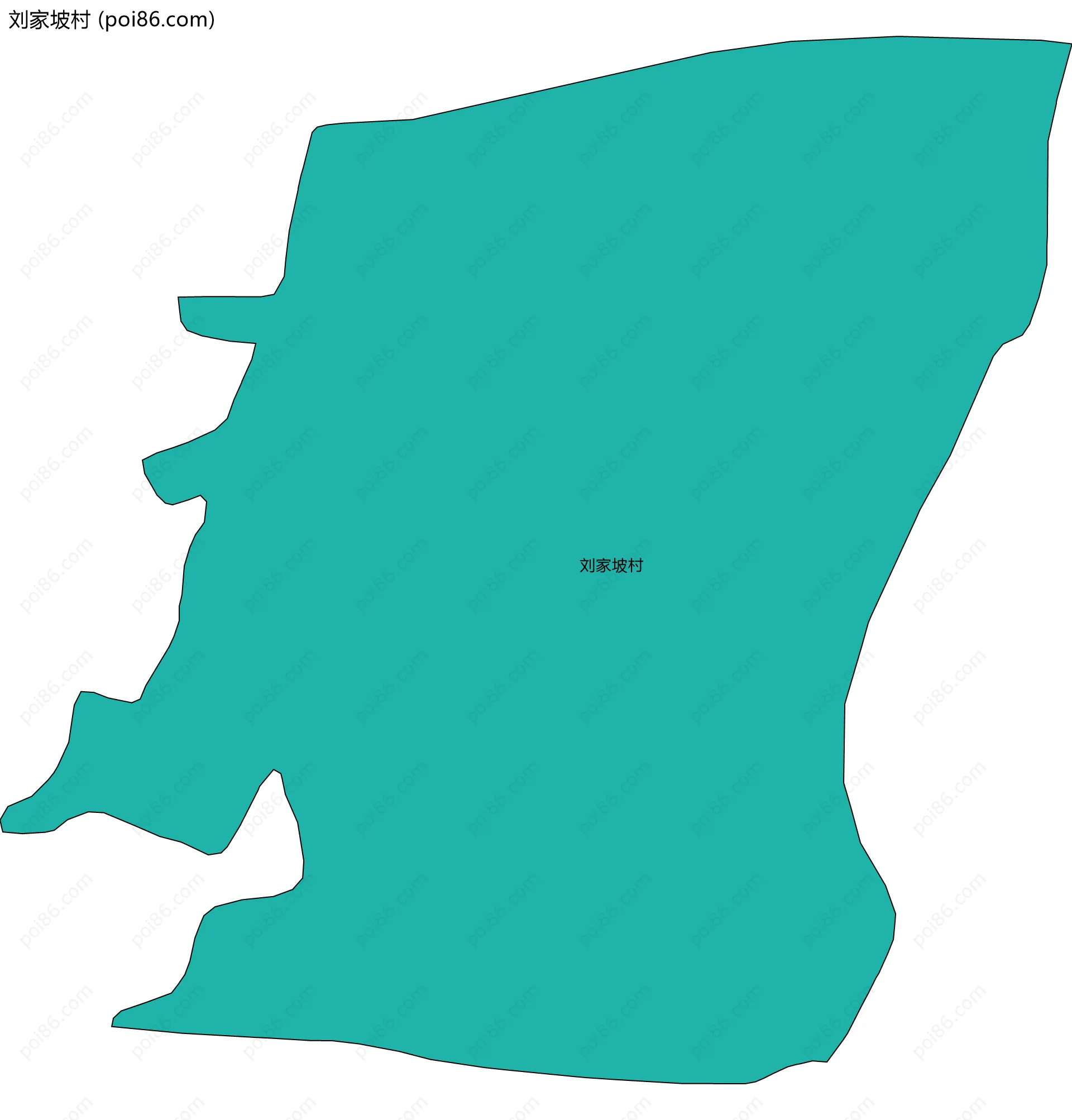 刘家坡村边界地图