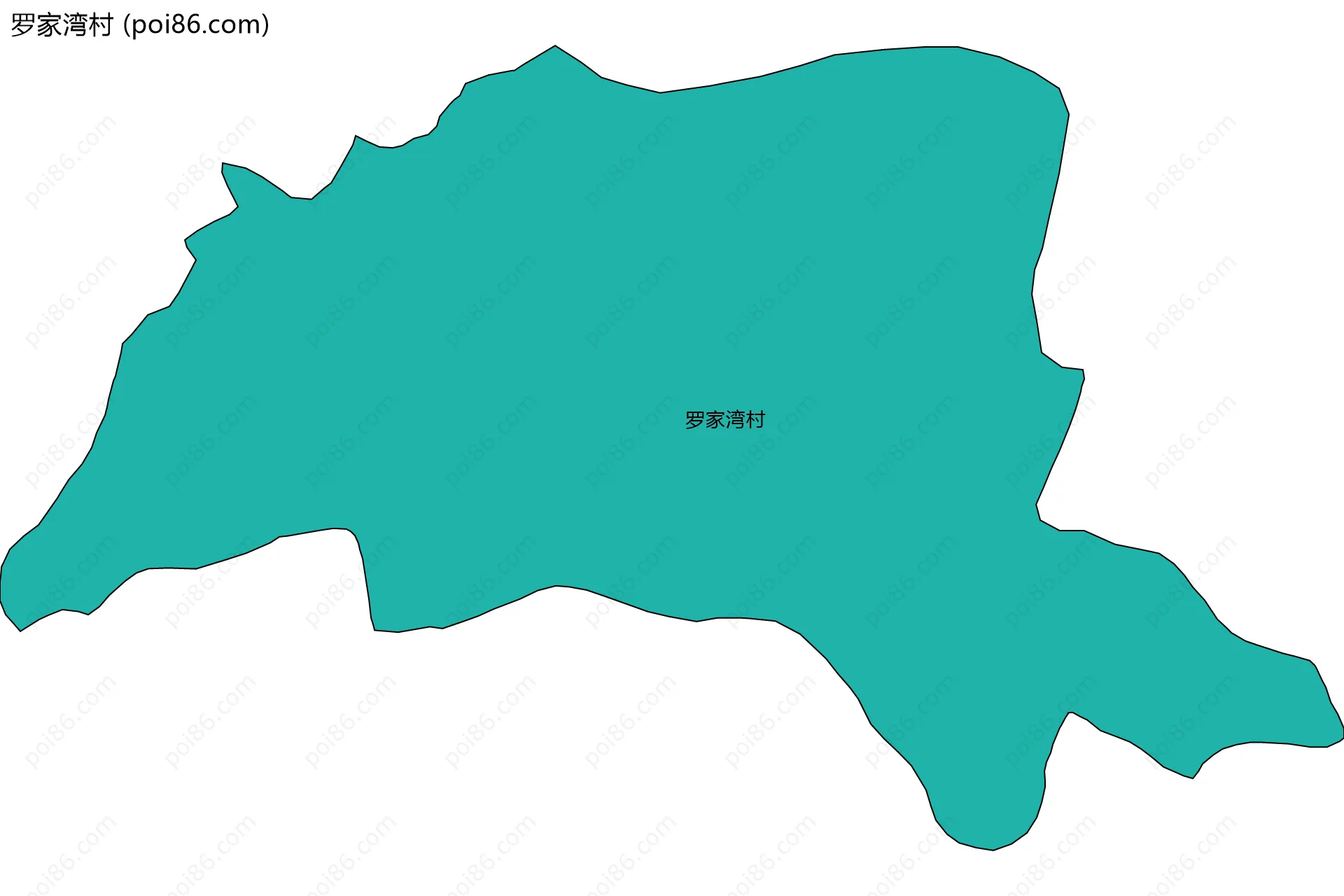 罗家湾村边界地图