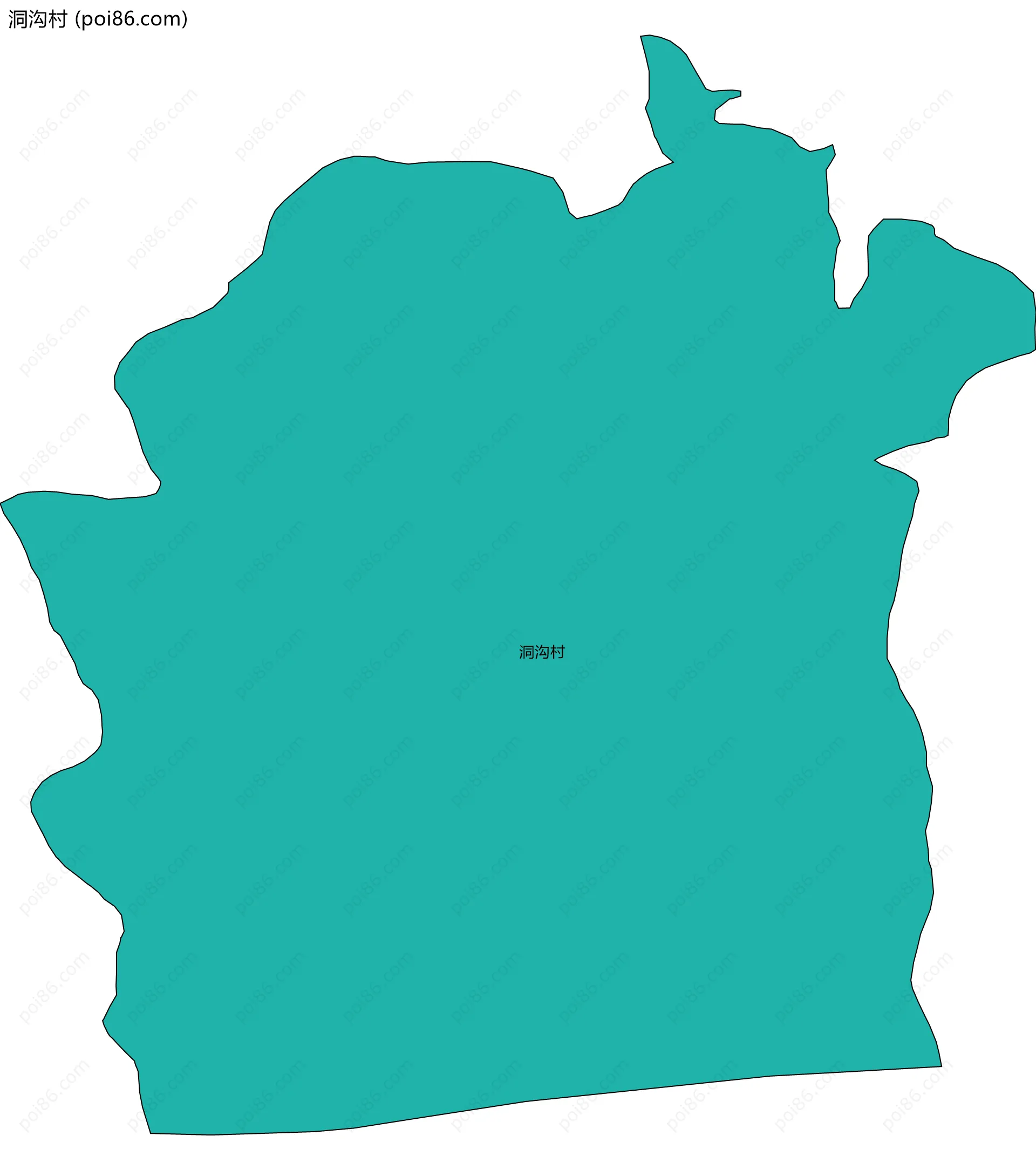 洞沟村边界地图