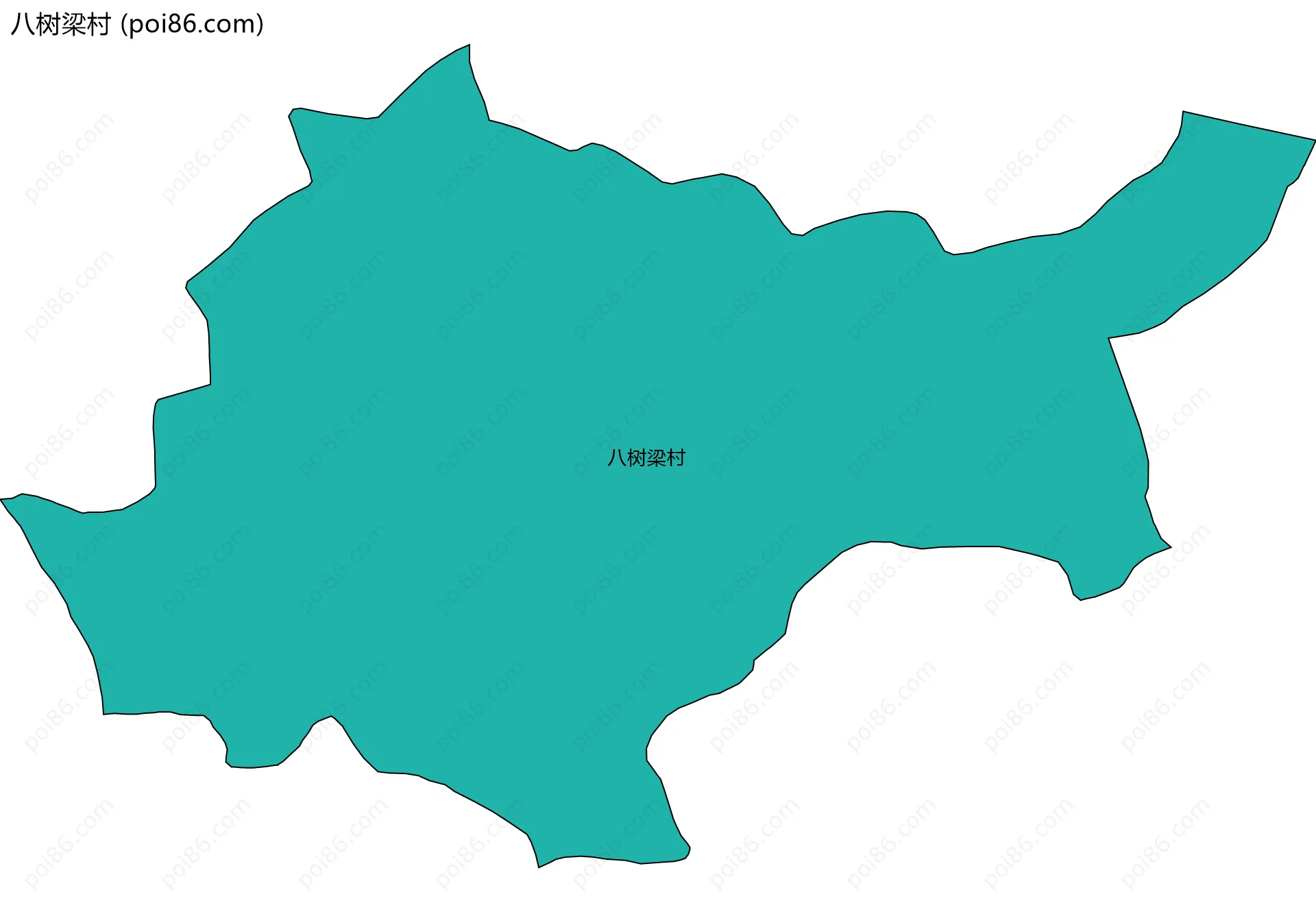 八树梁村边界地图