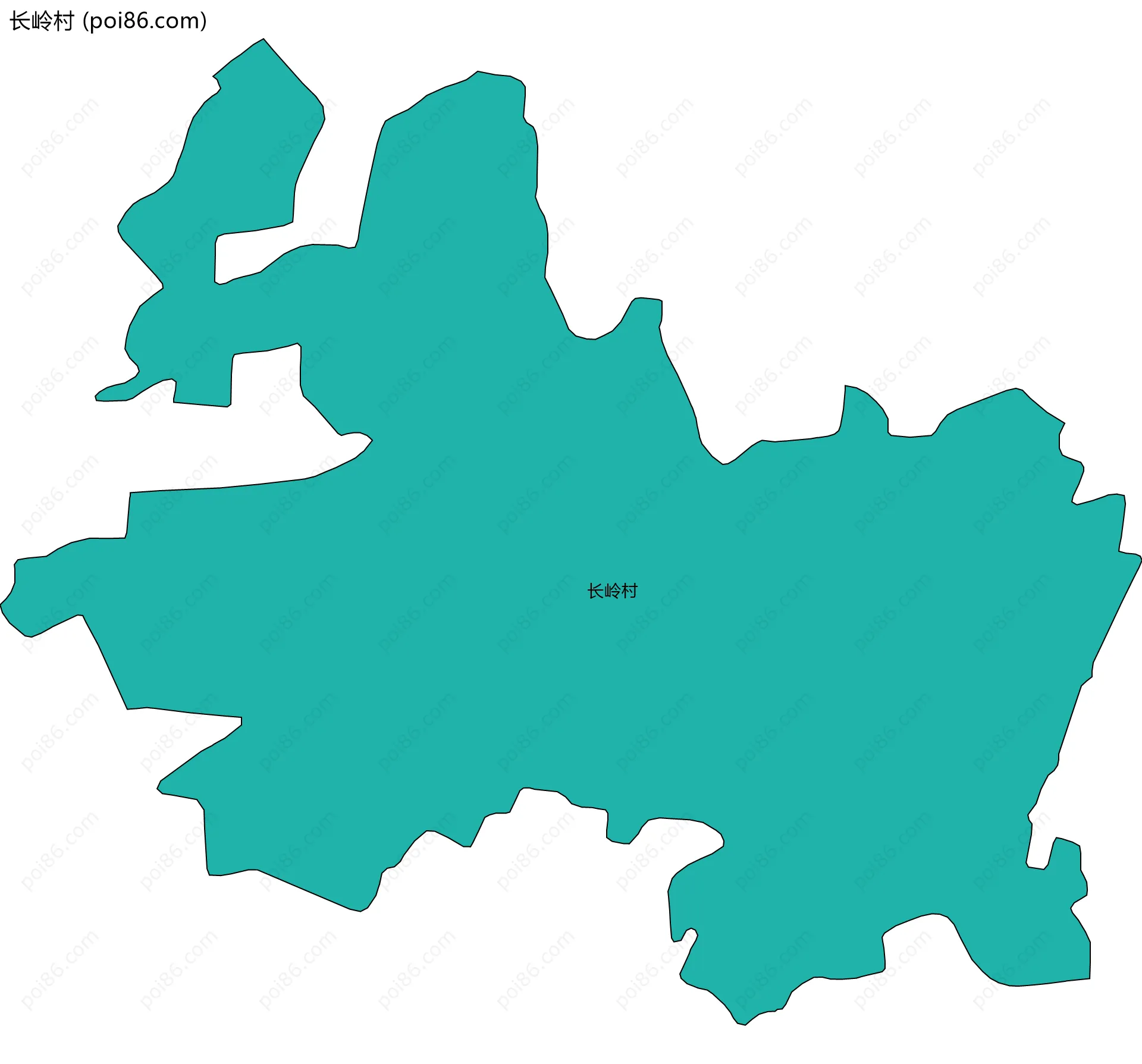 长岭村边界地图
