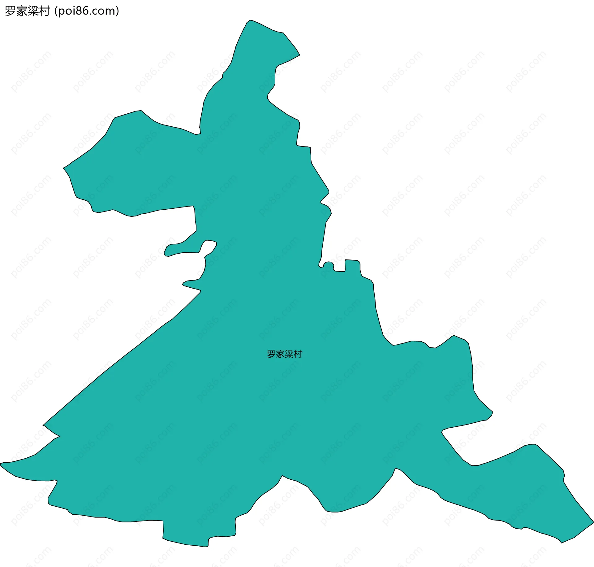 罗家梁村边界地图