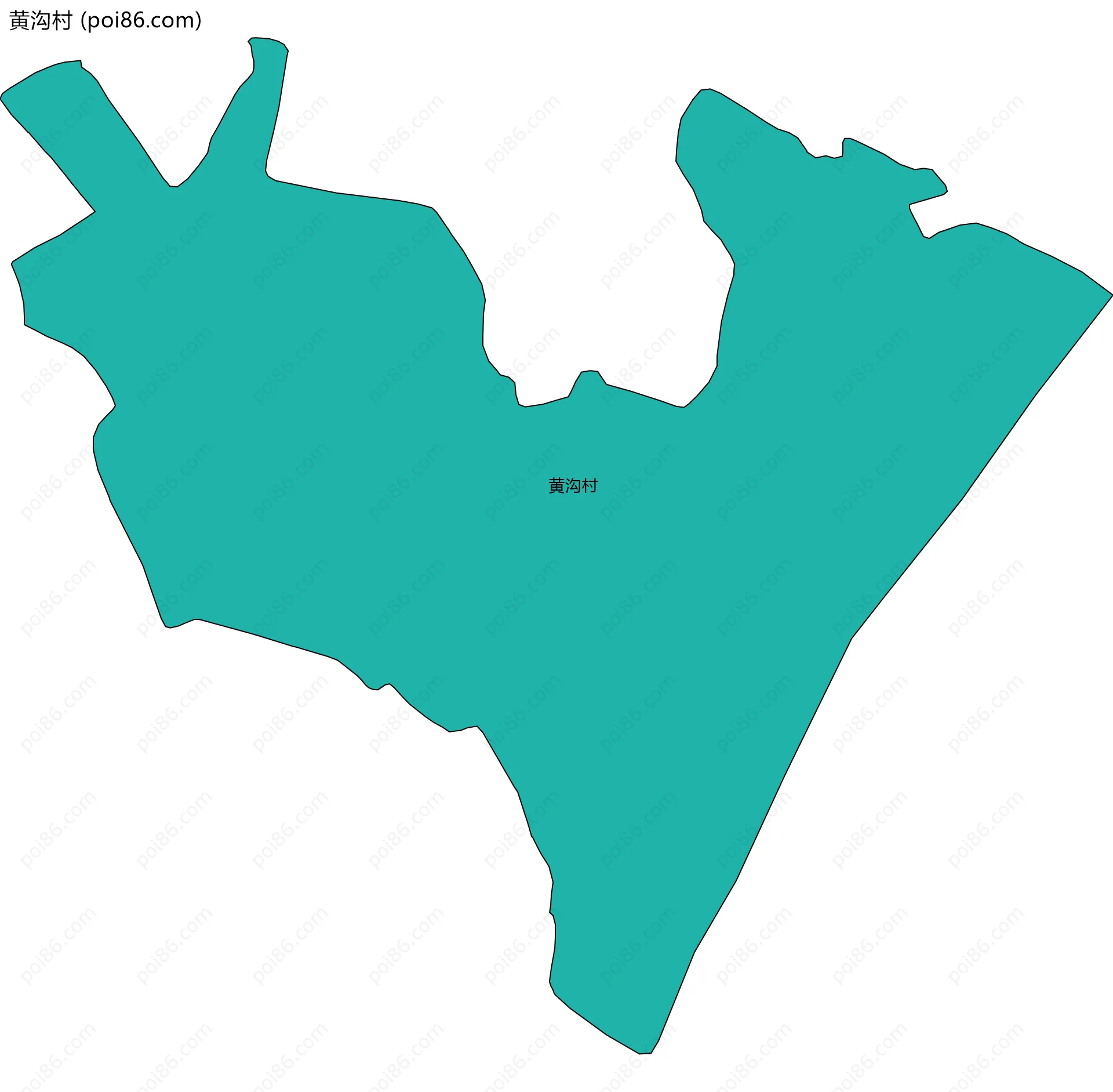 黄沟村边界地图