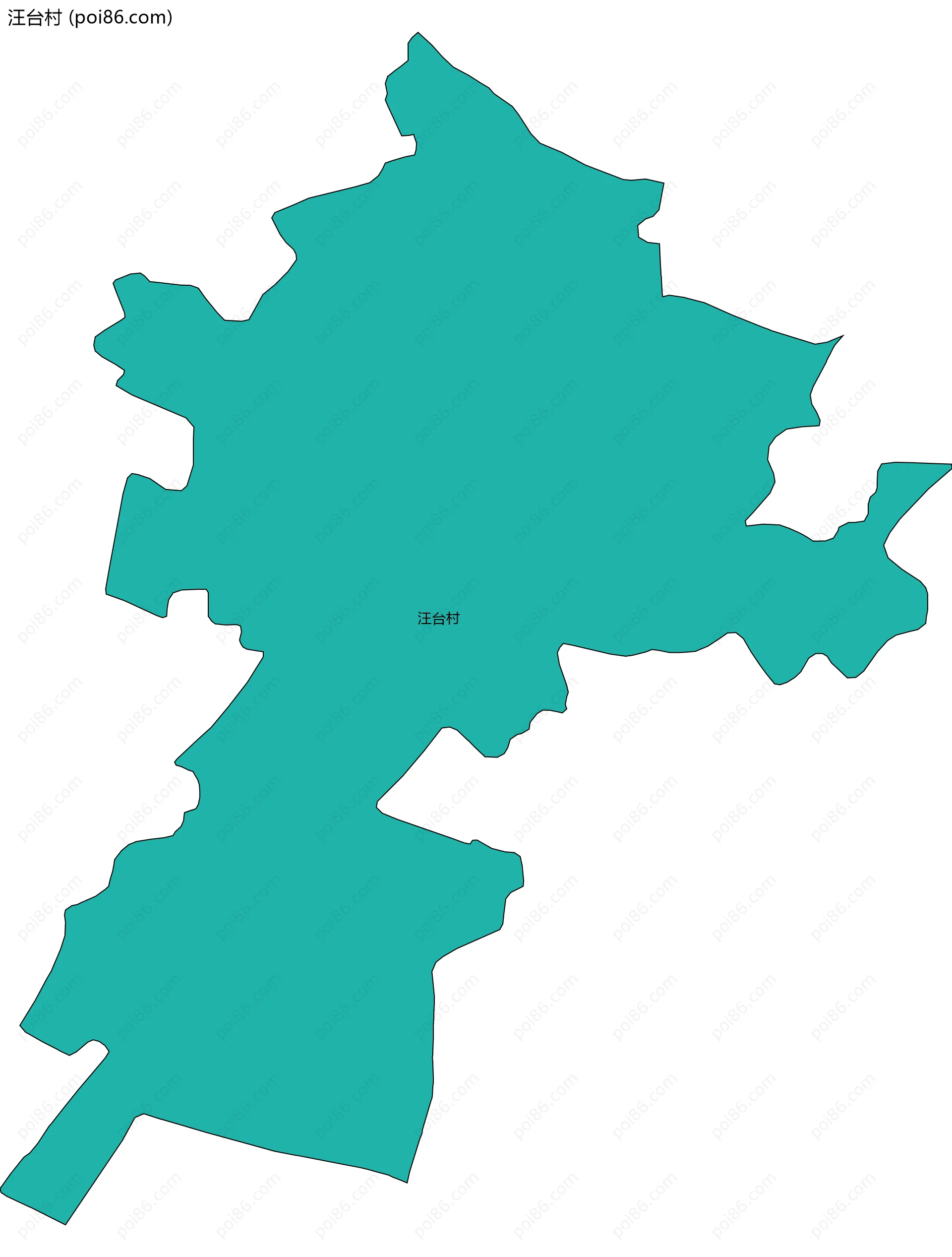 汪台村边界地图