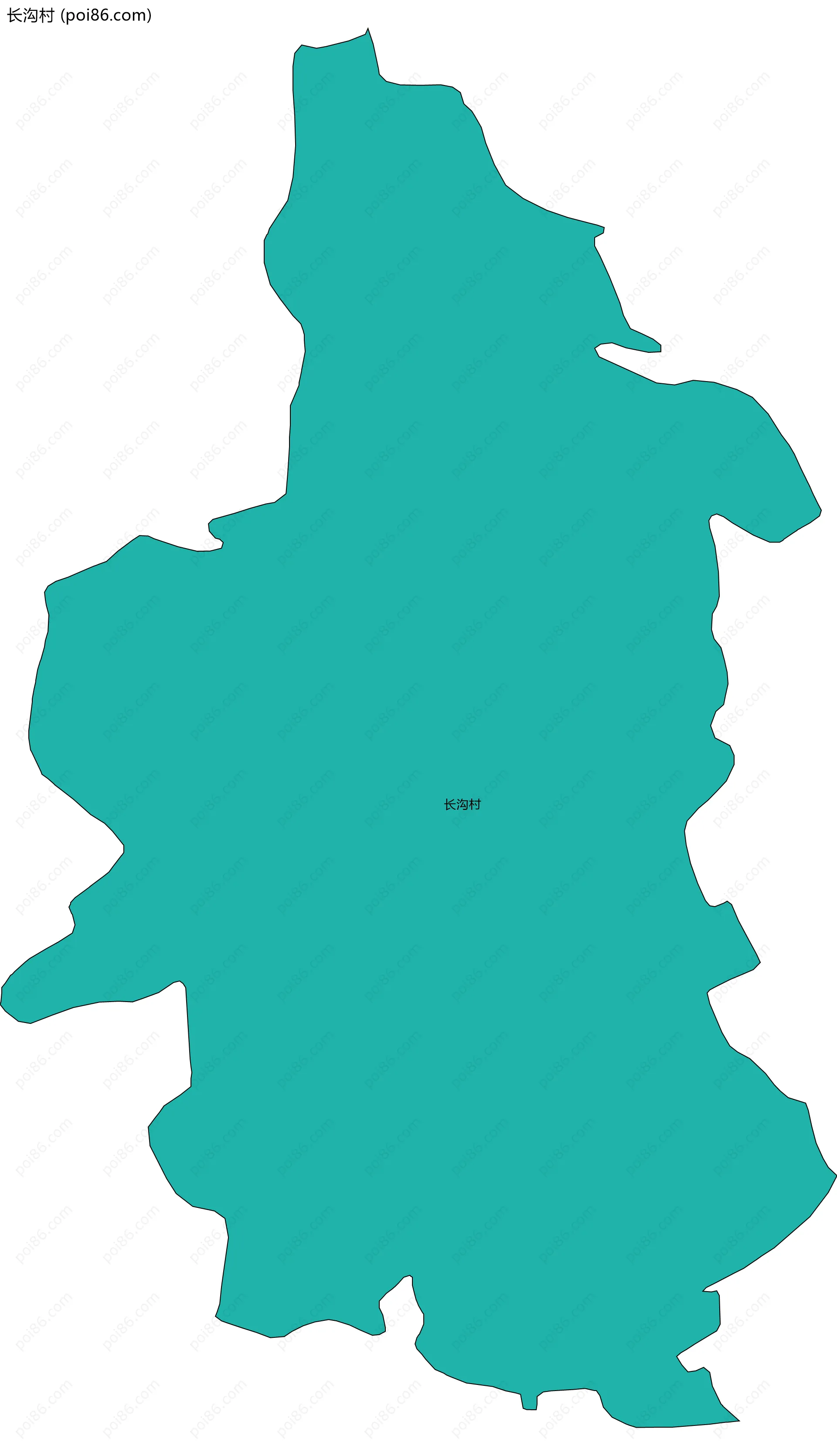 长沟村边界地图