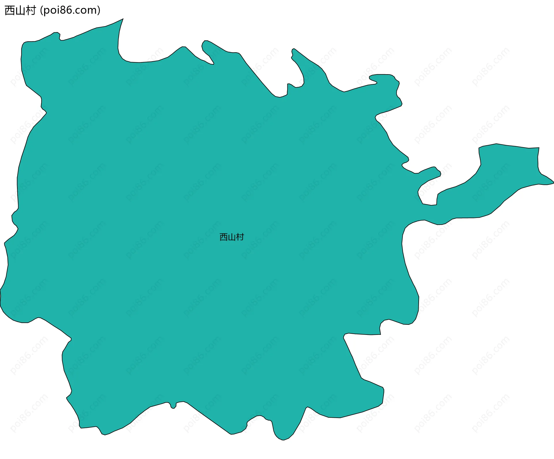 西山村边界地图