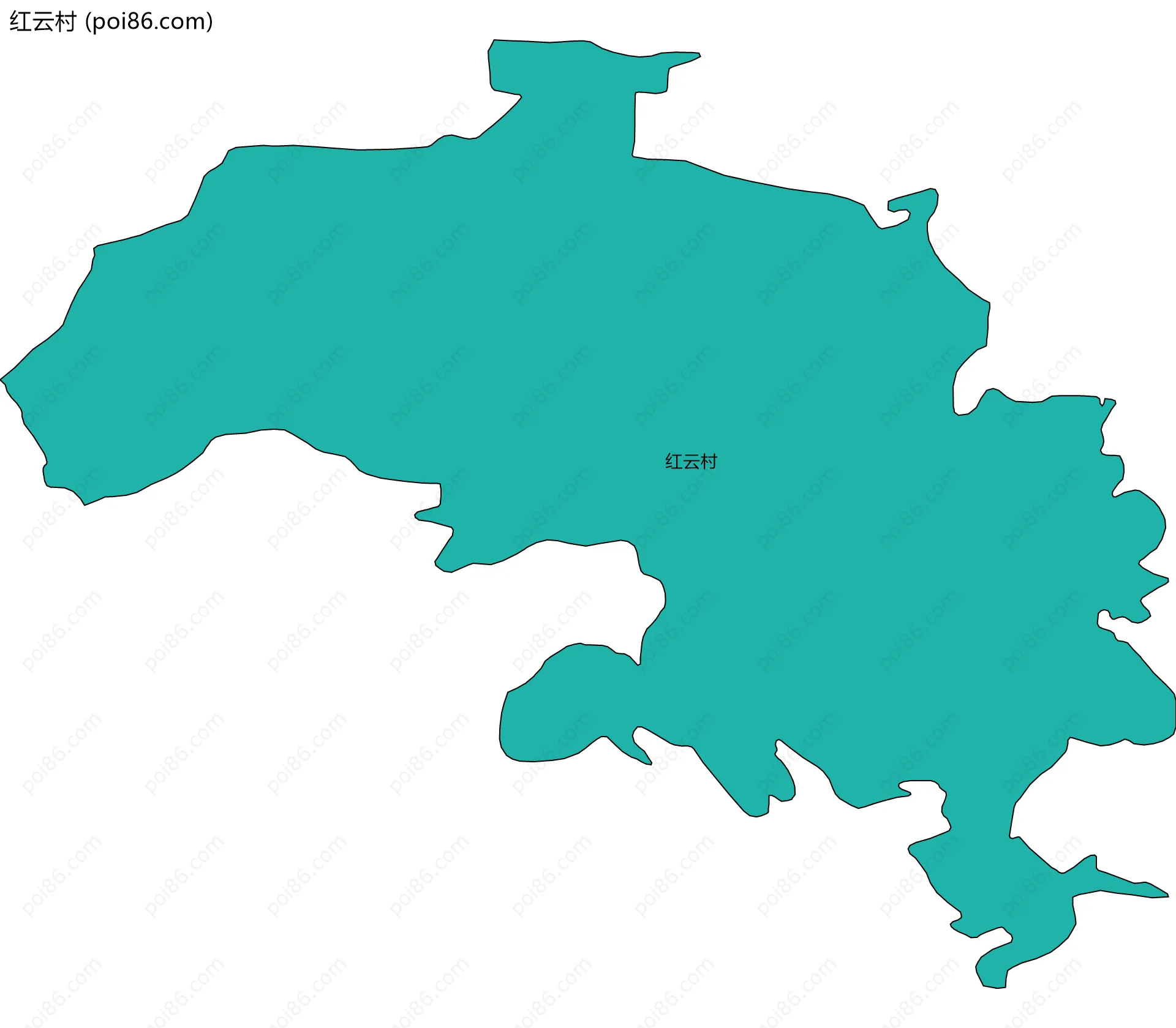 红云村边界地图
