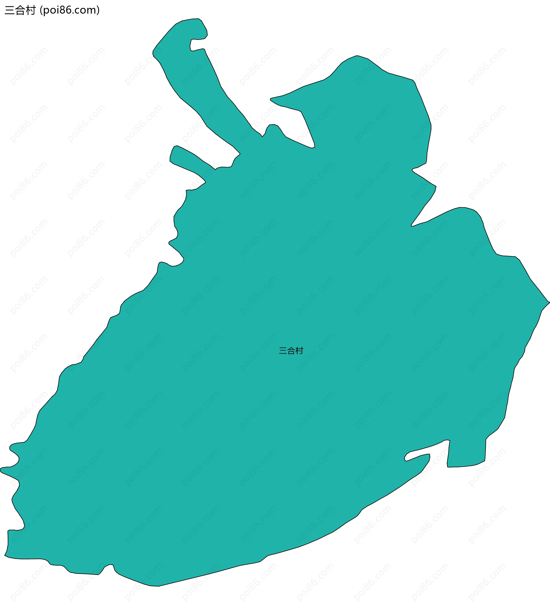 三合村边界地图