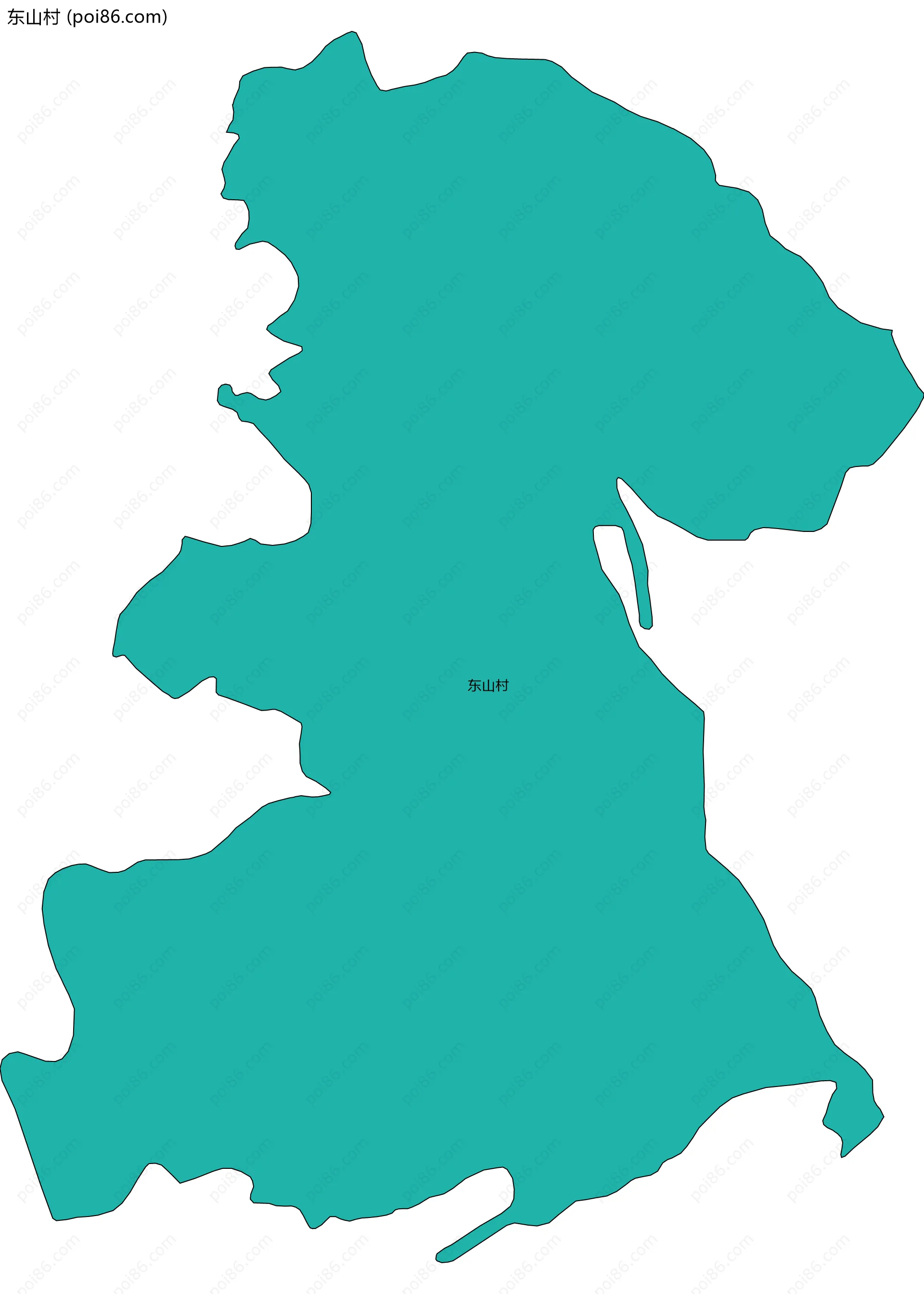 东山村边界地图