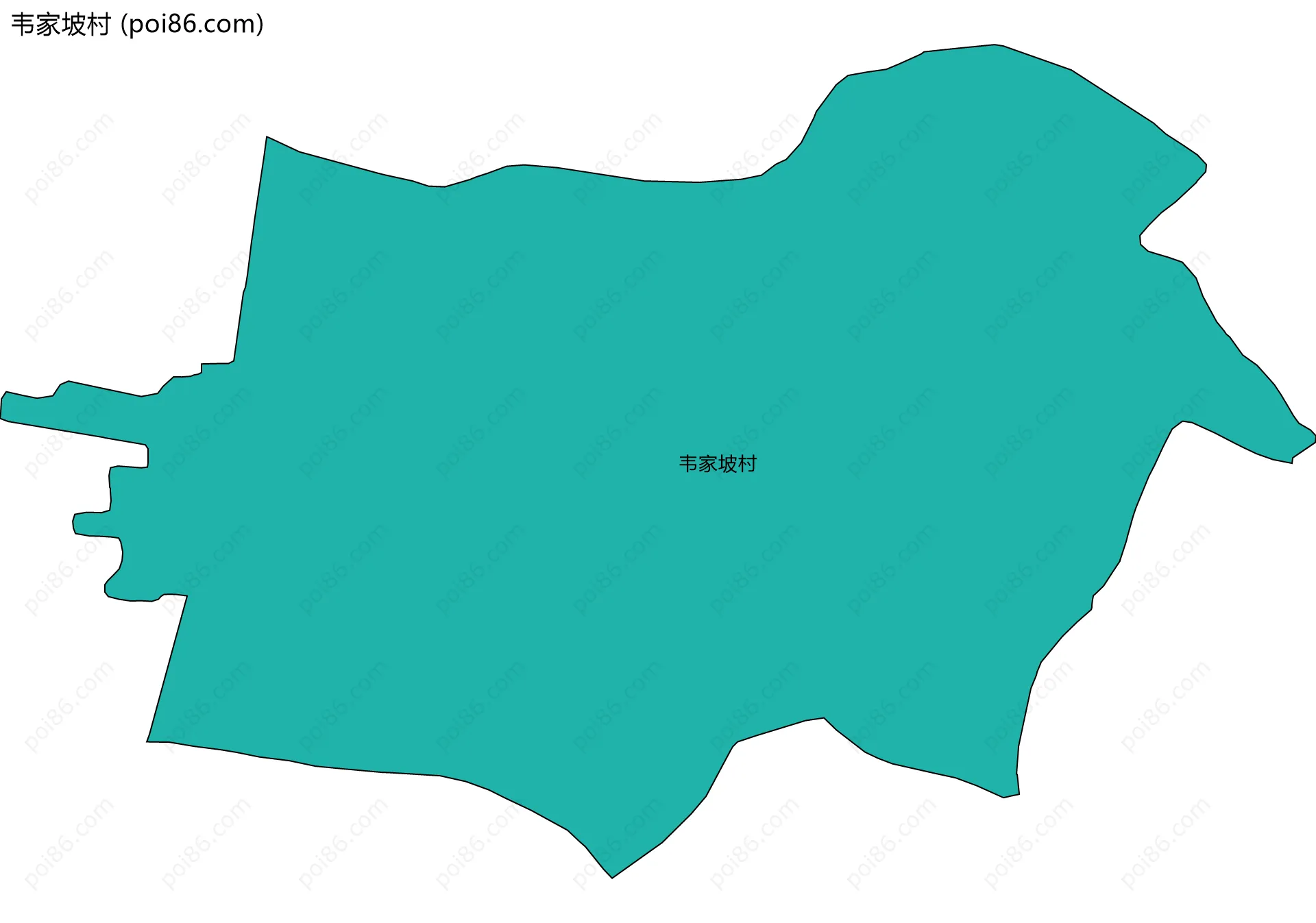 韦家坡村边界地图