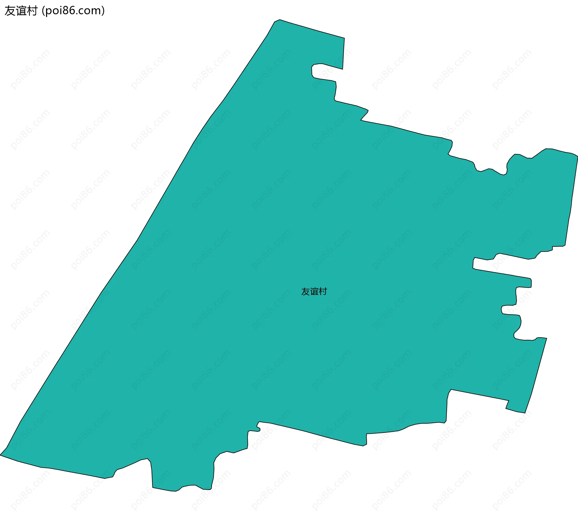 友谊村边界地图