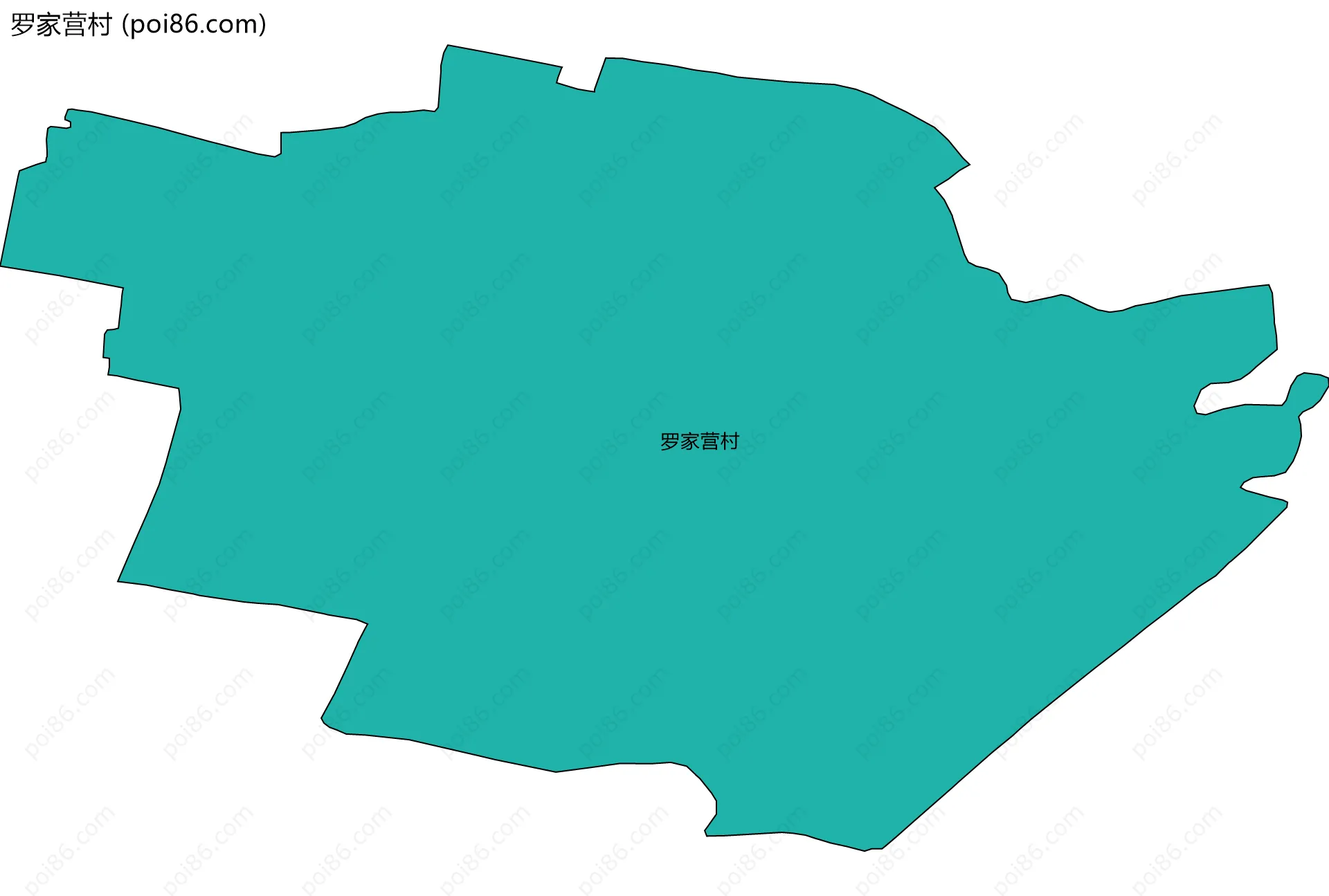 罗家营村边界地图