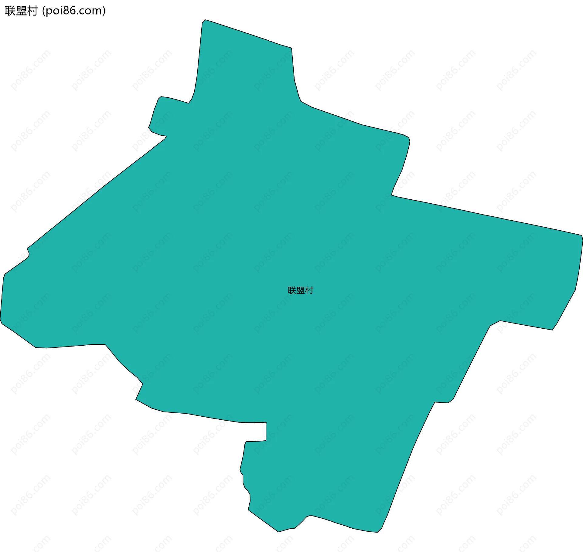 联盟村边界地图