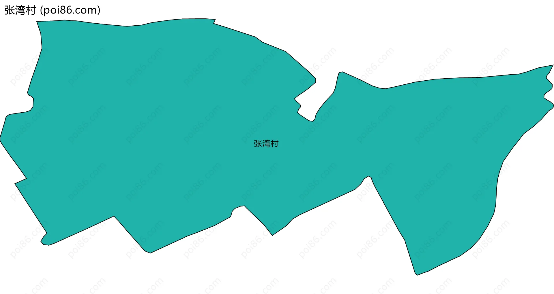 张湾村边界地图