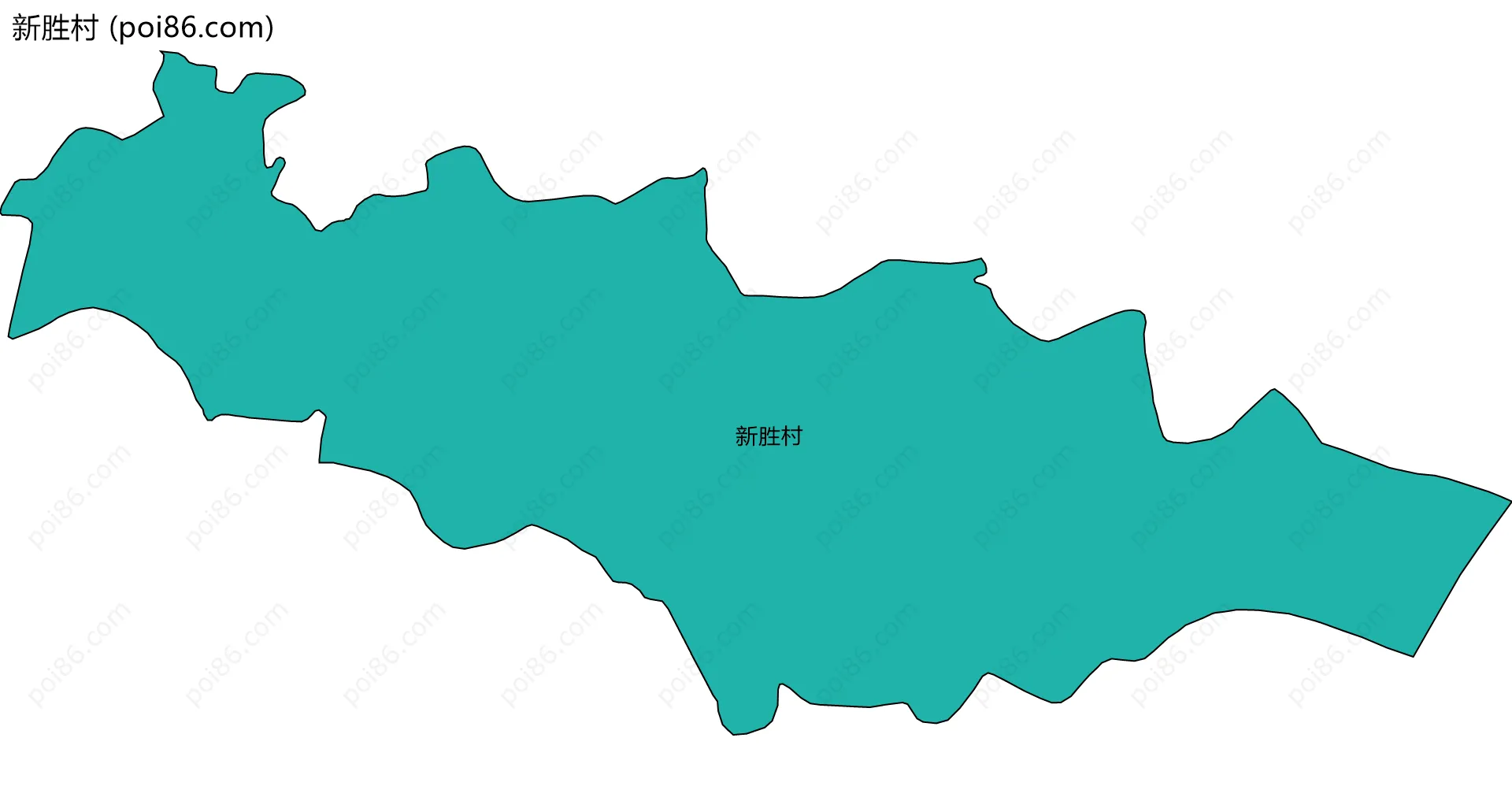 新胜村边界地图