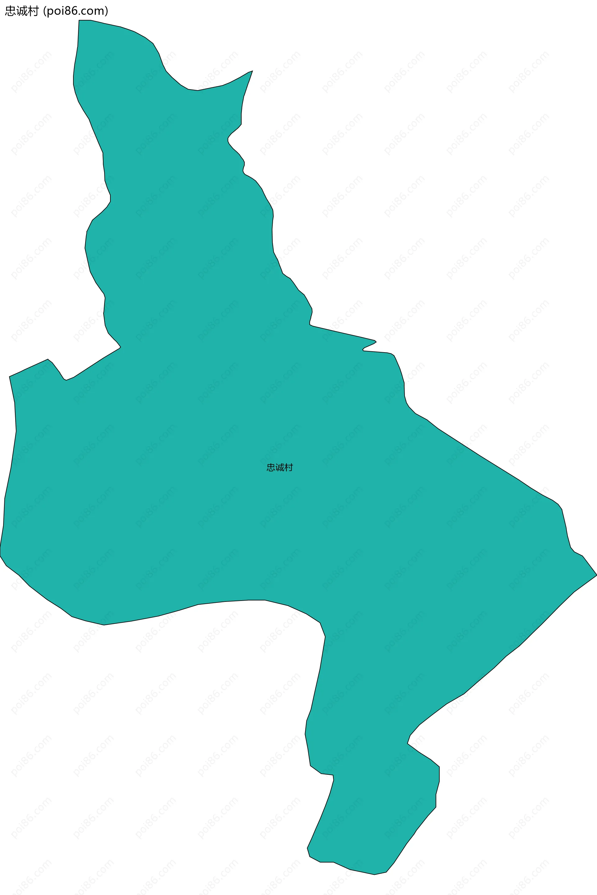 忠诚村边界地图