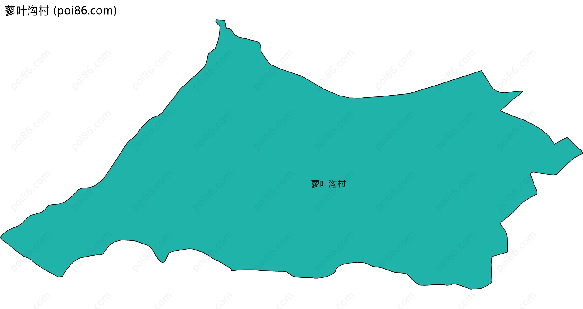 蓼叶沟村边界地图