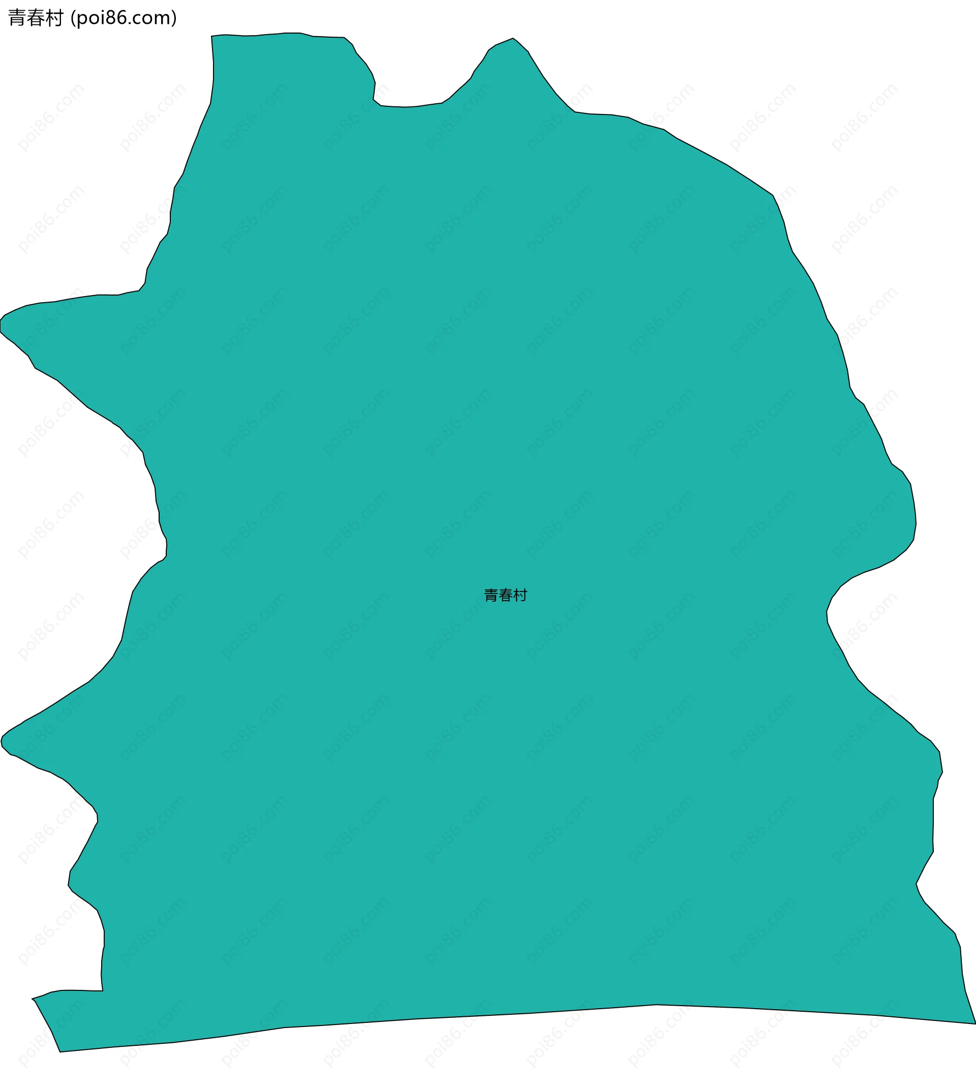 青春村边界地图