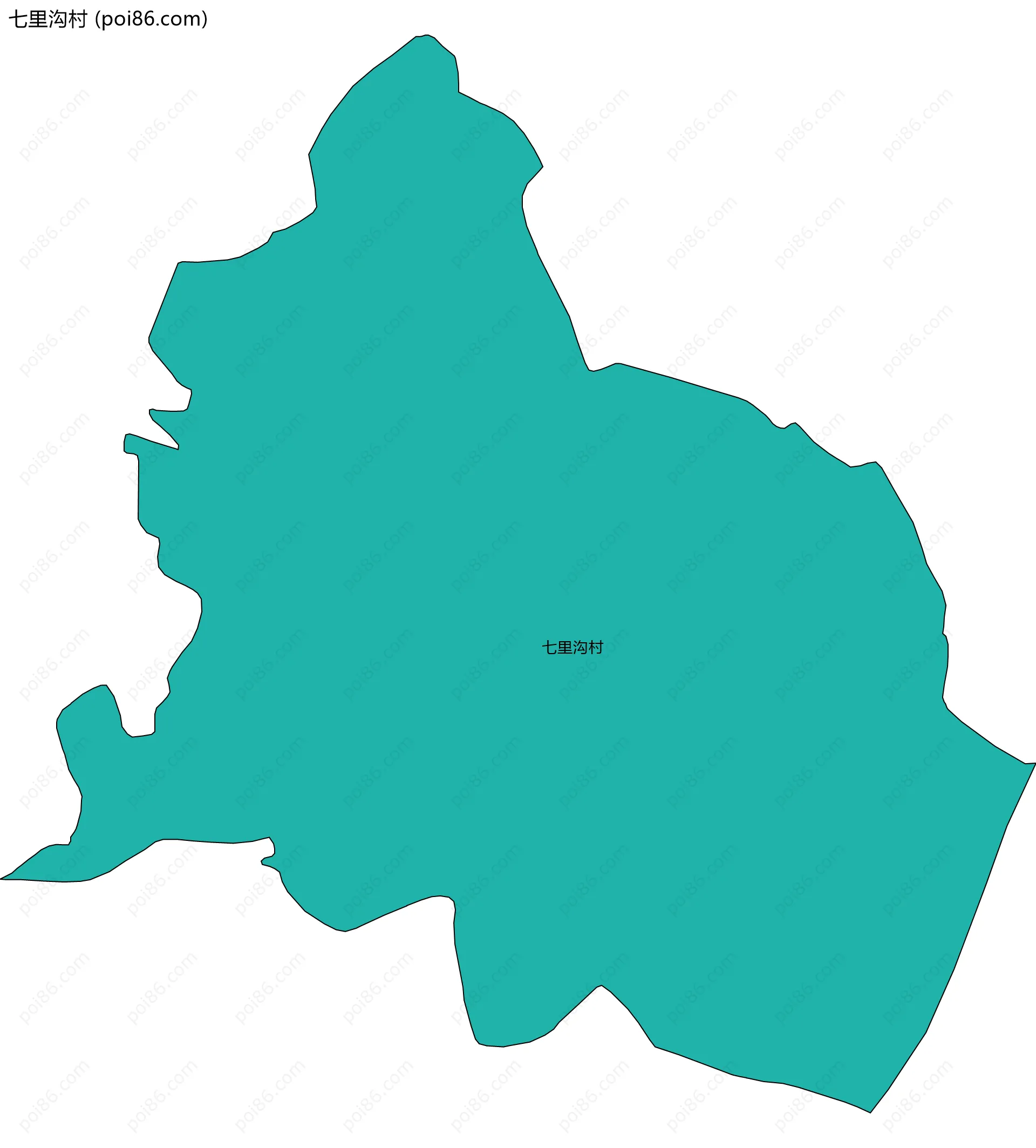 七里沟村边界地图