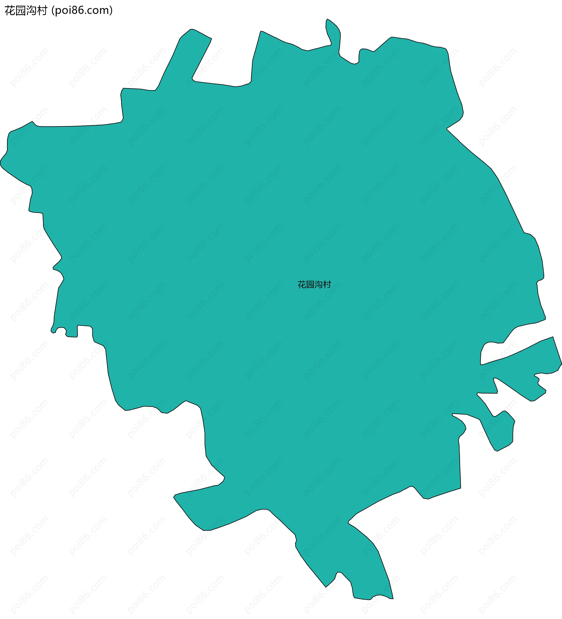 花园沟村边界地图