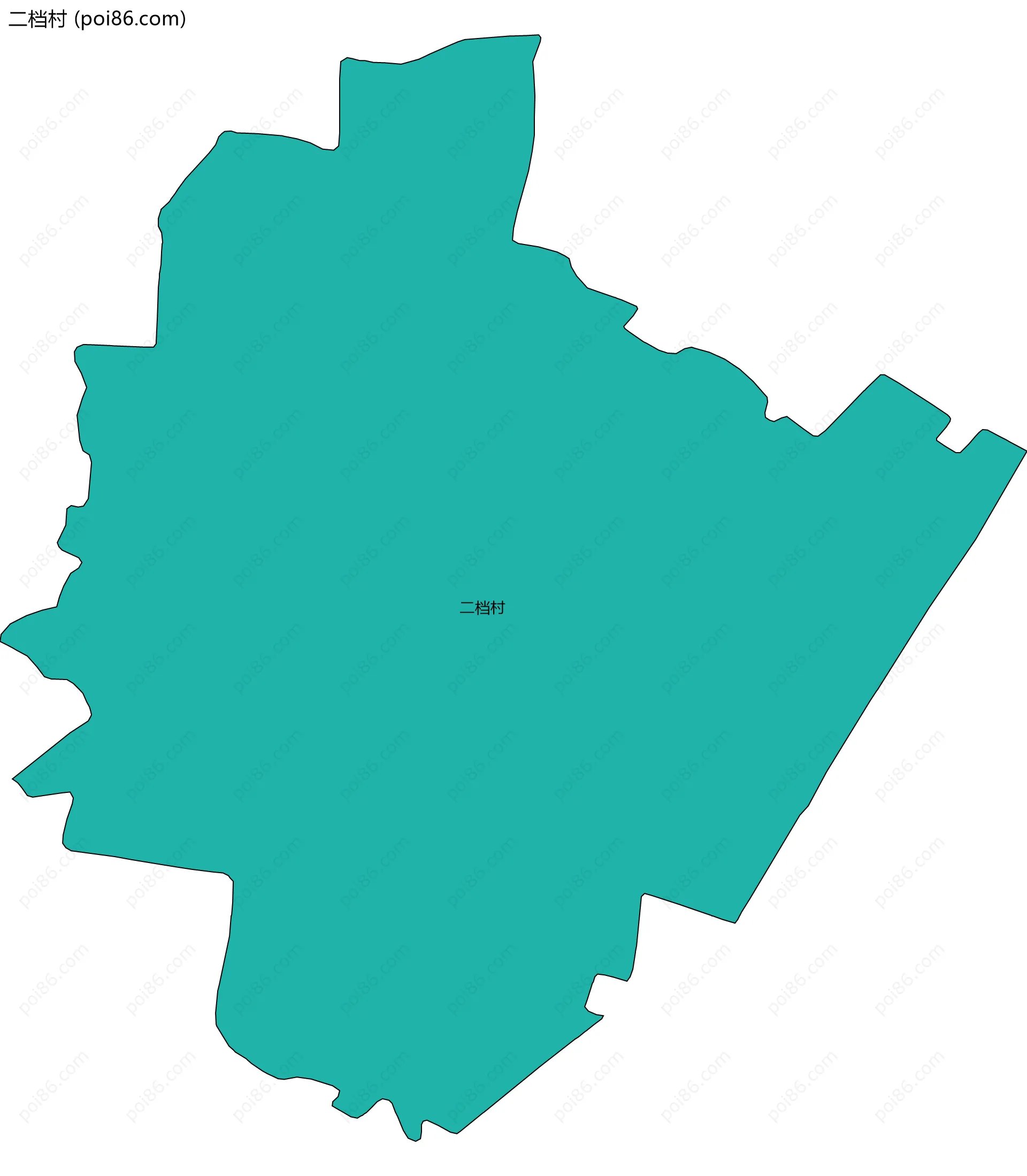 二档村边界地图