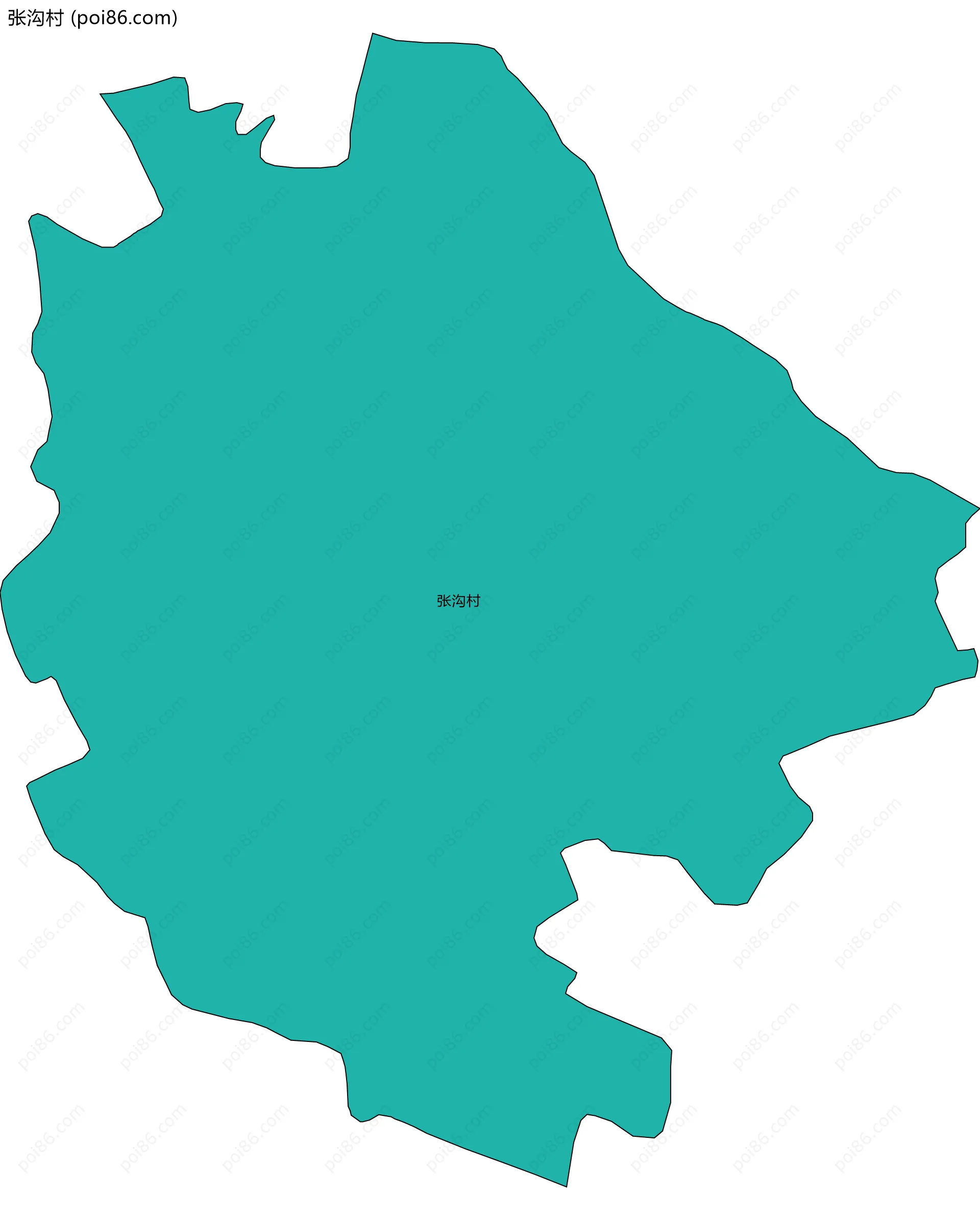 张沟村边界地图