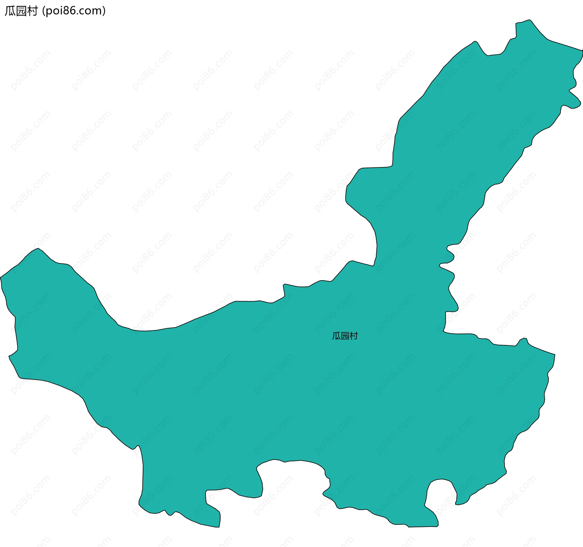瓜园村边界地图