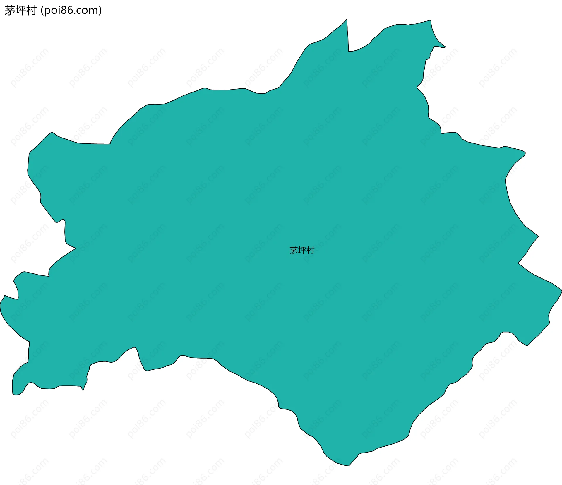 茅坪村边界地图