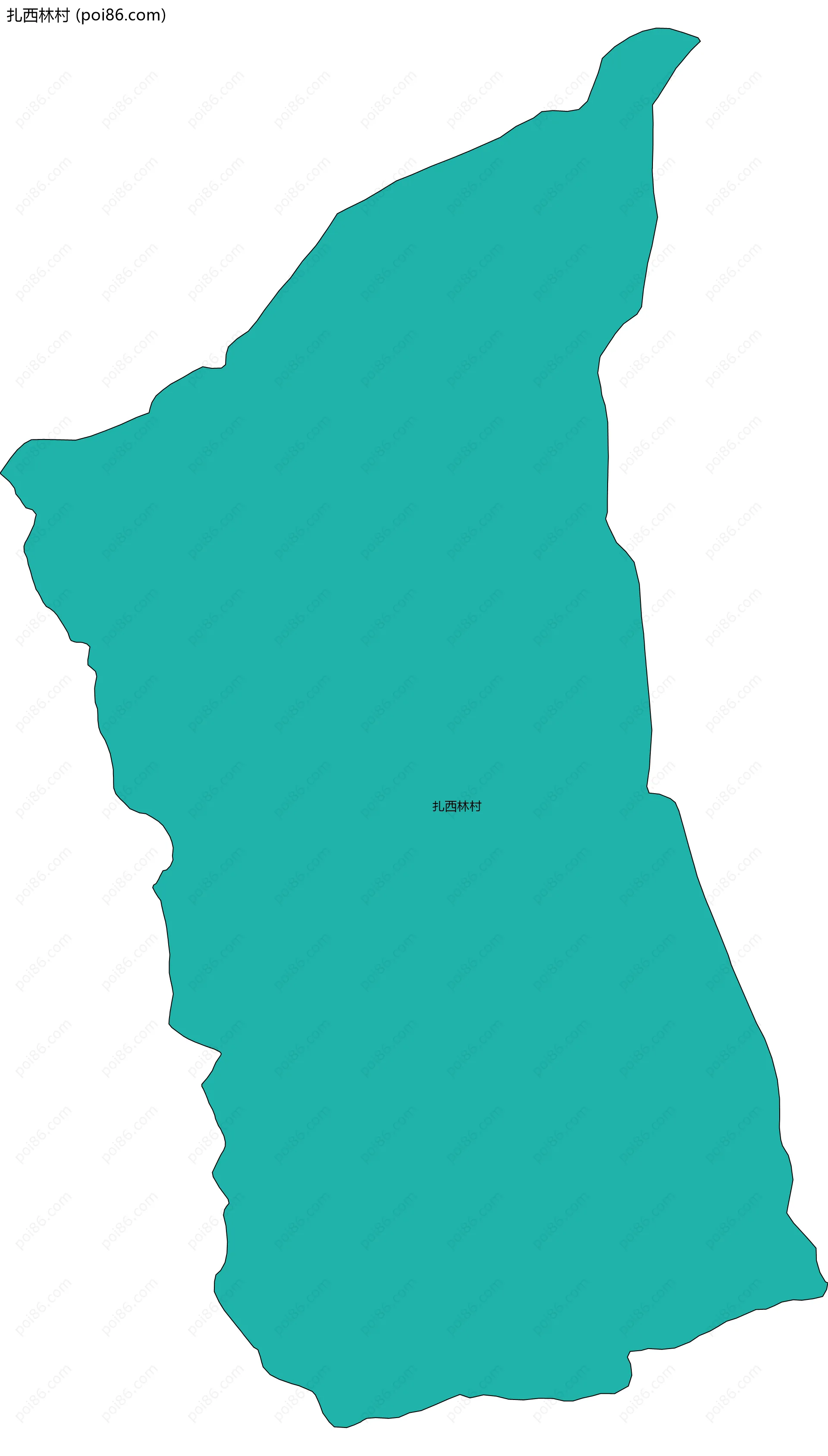 扎西林村边界地图