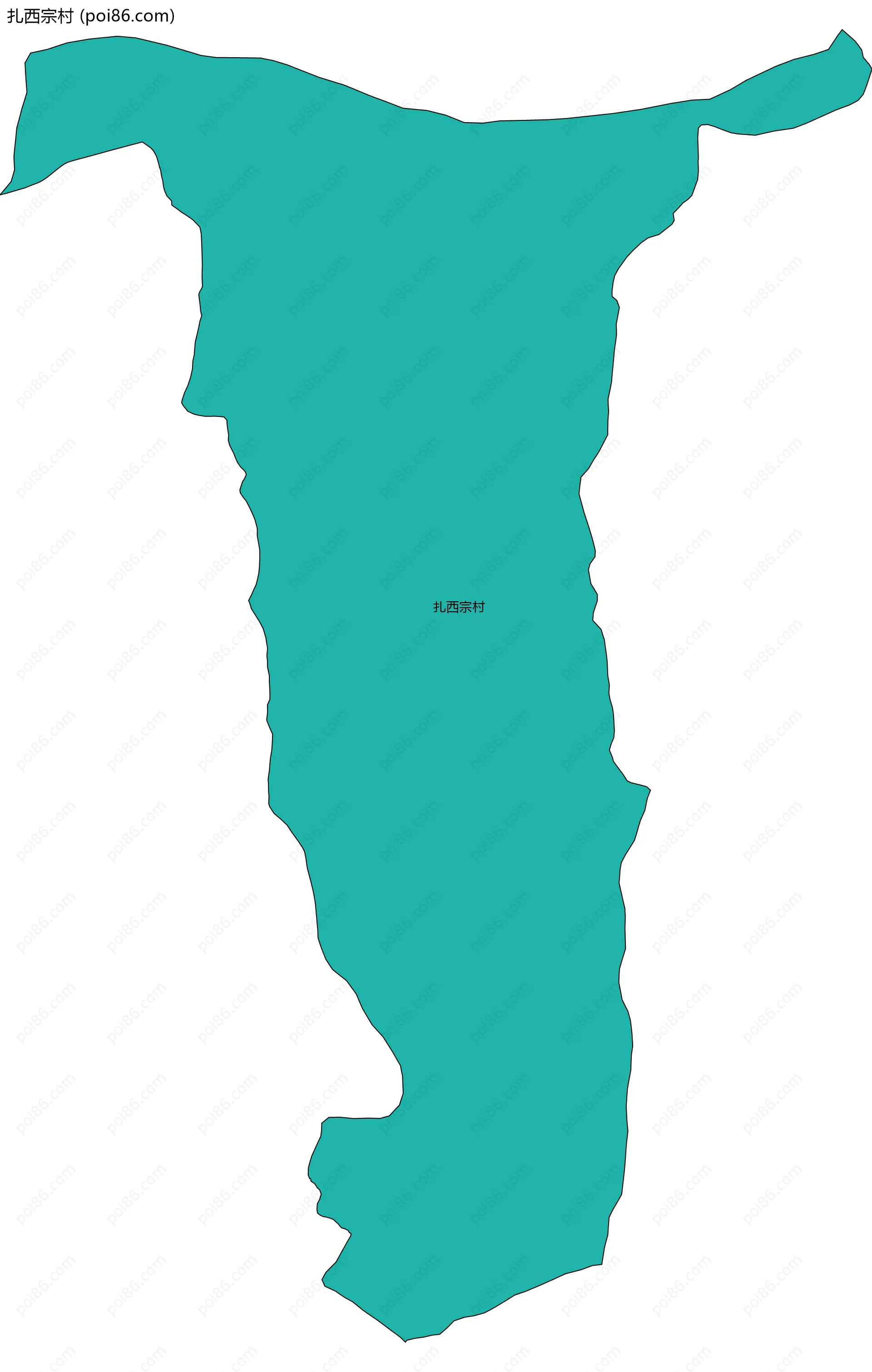 扎西宗村边界地图