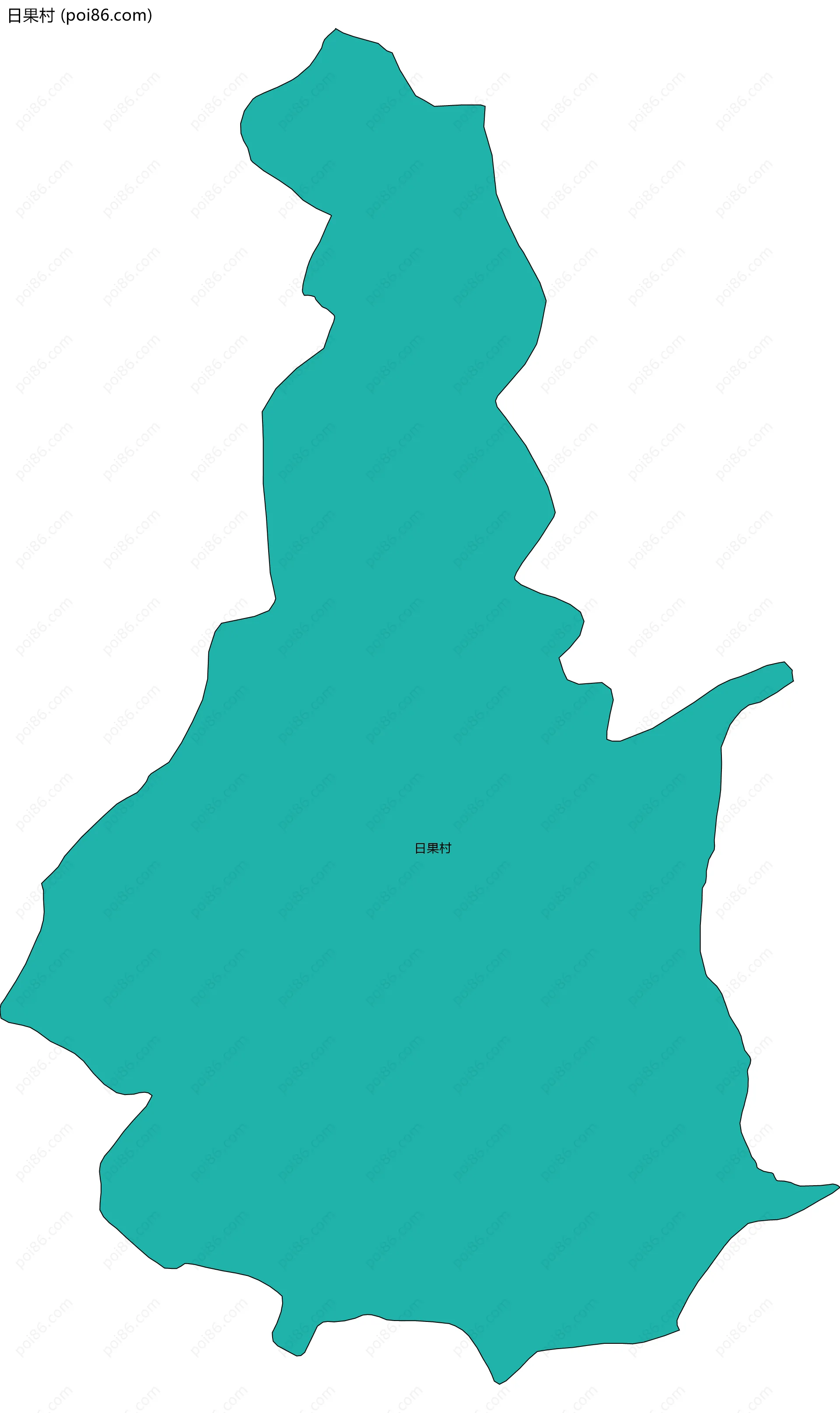 日果村边界地图