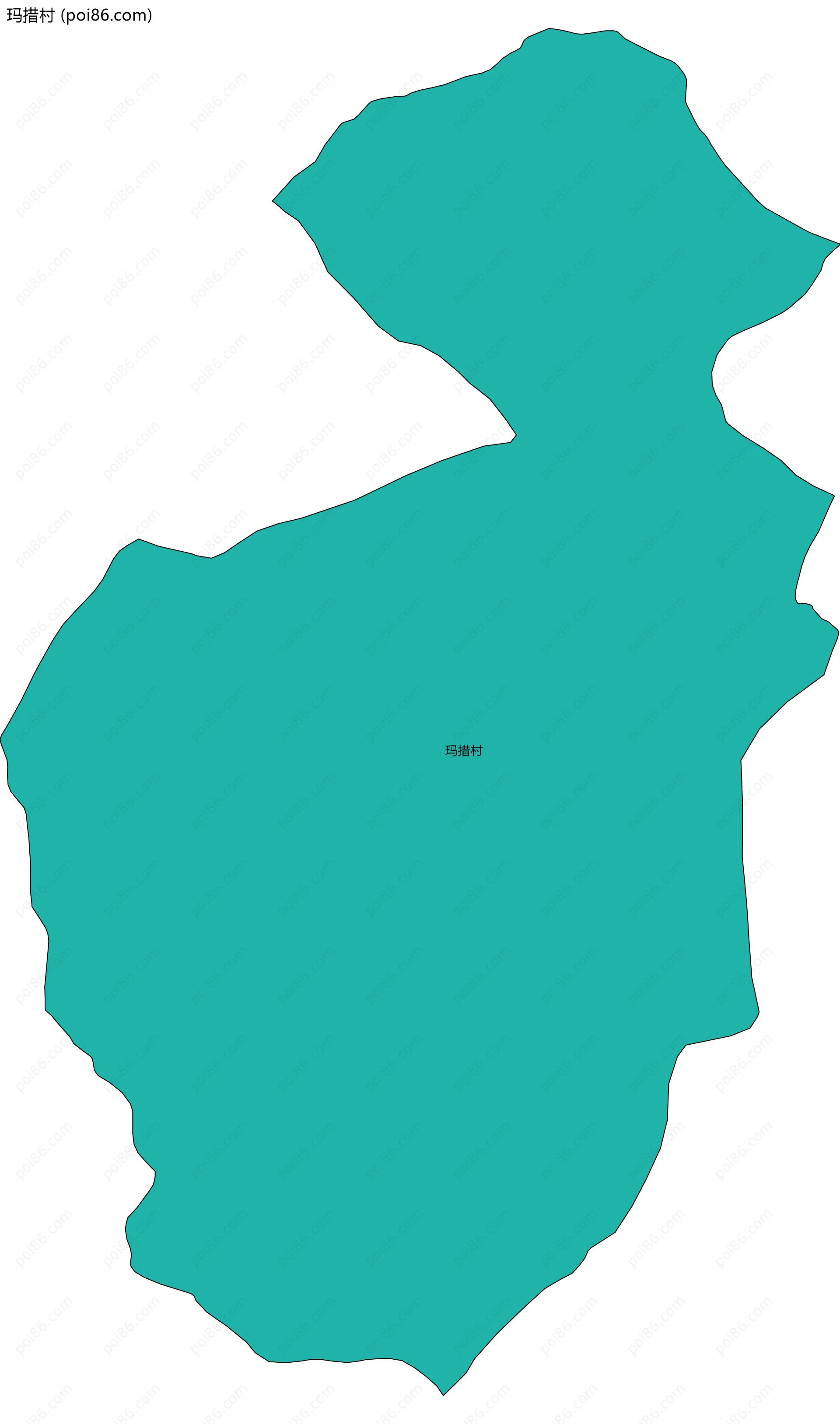 玛措村边界地图