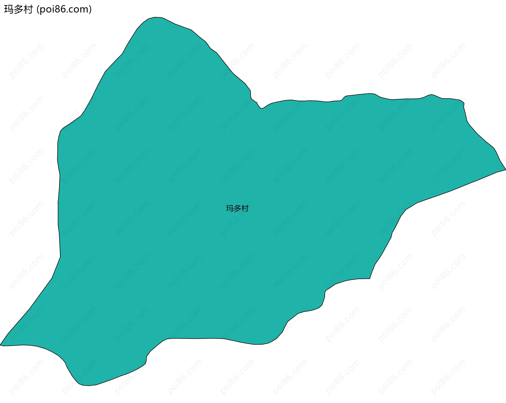 玛多村边界地图