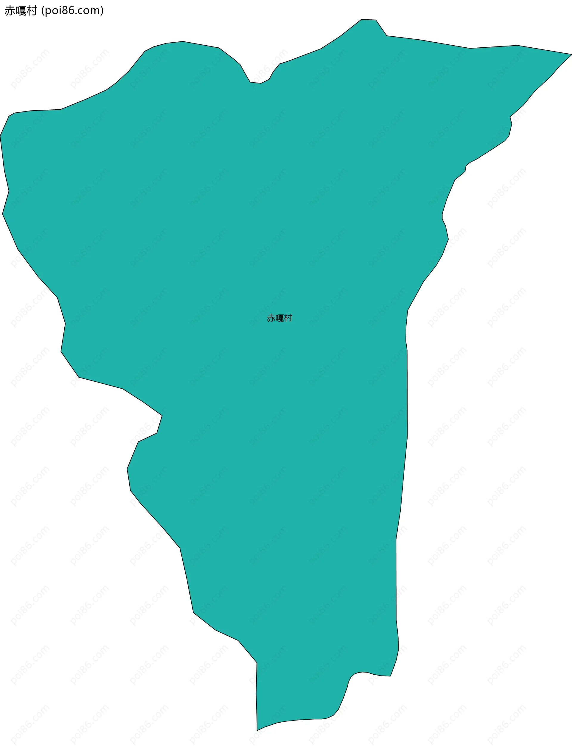 赤嘎村边界地图