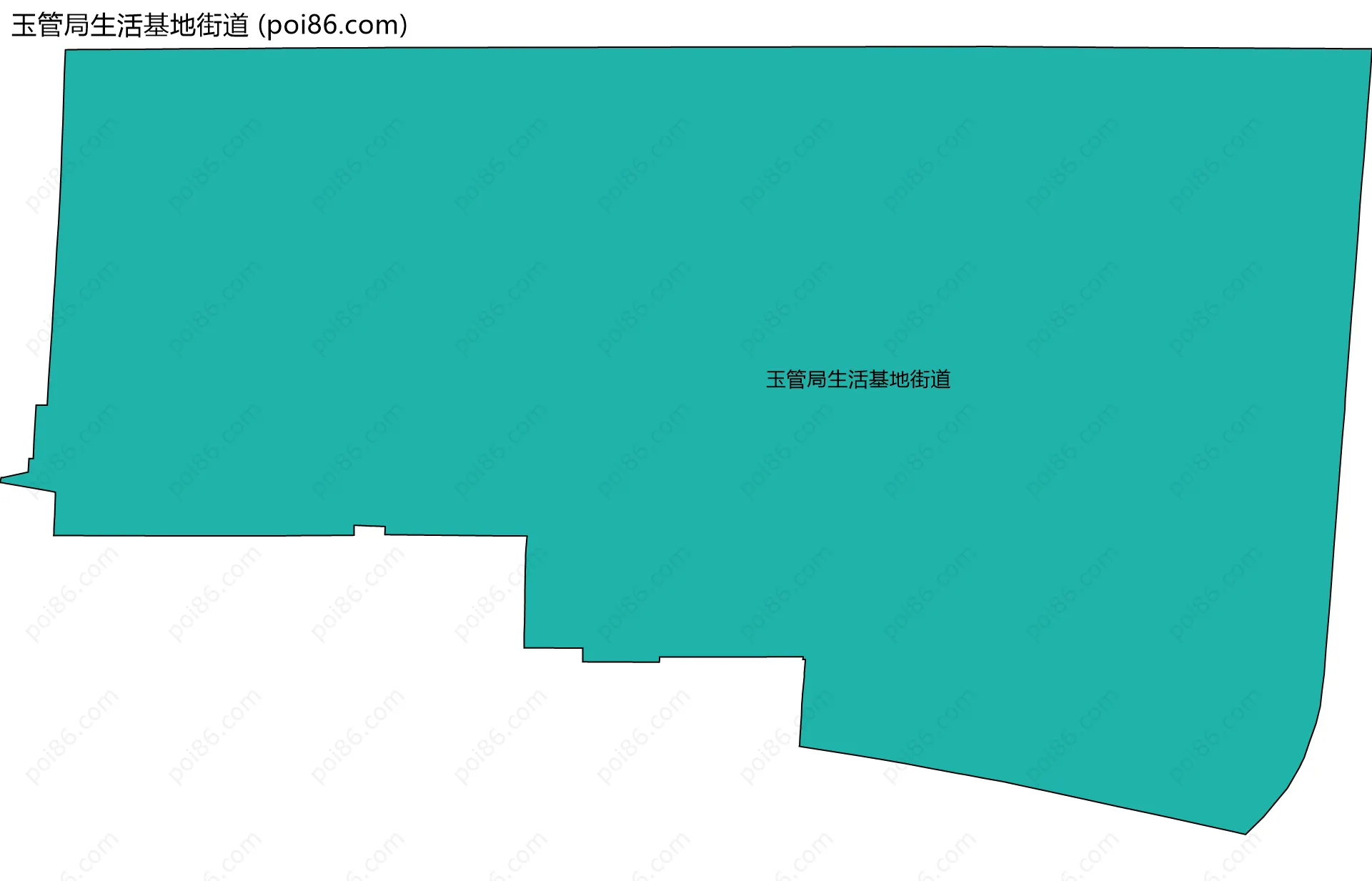 玉管局生活基地街道边界地图(五级行政区划)