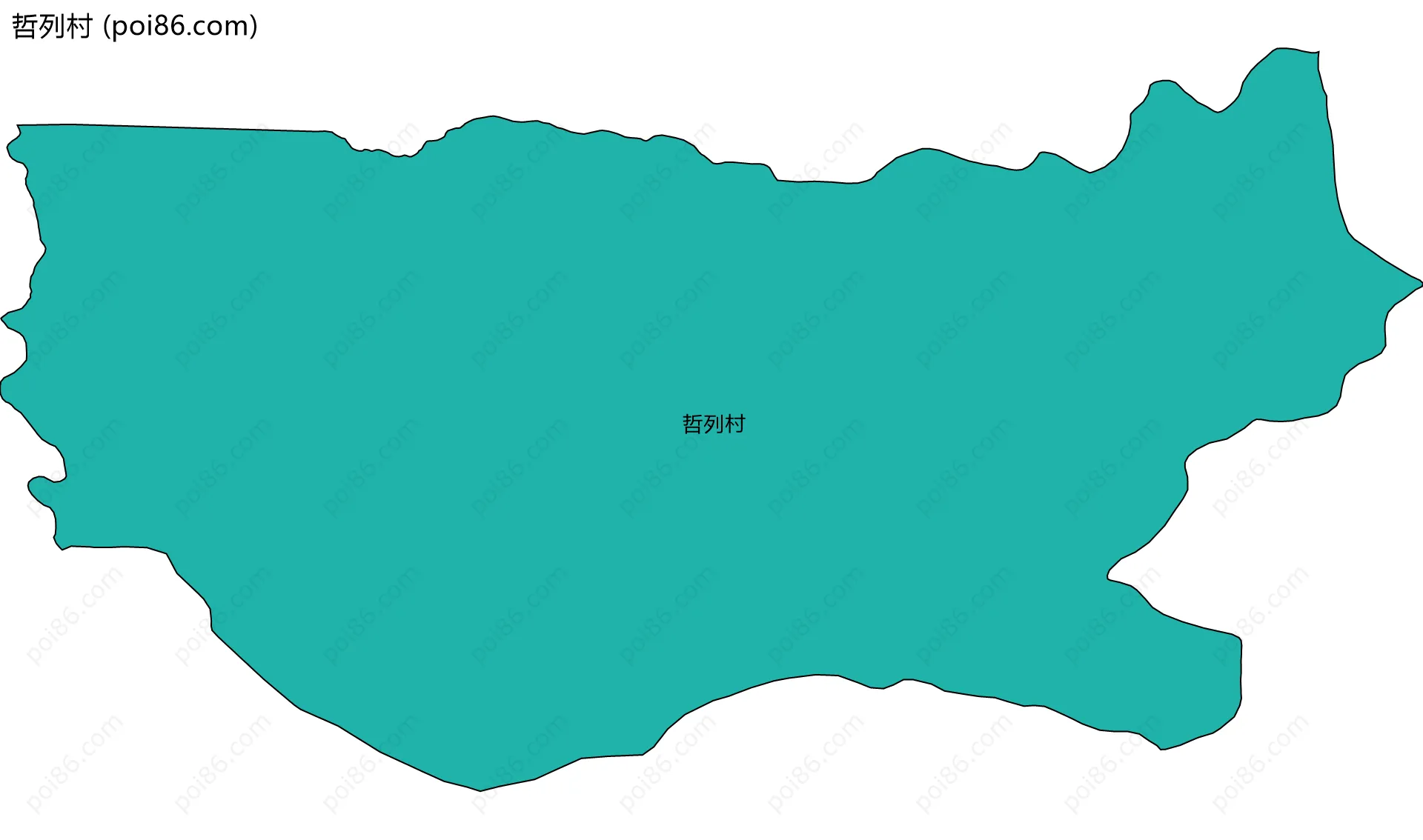 哲列村边界地图