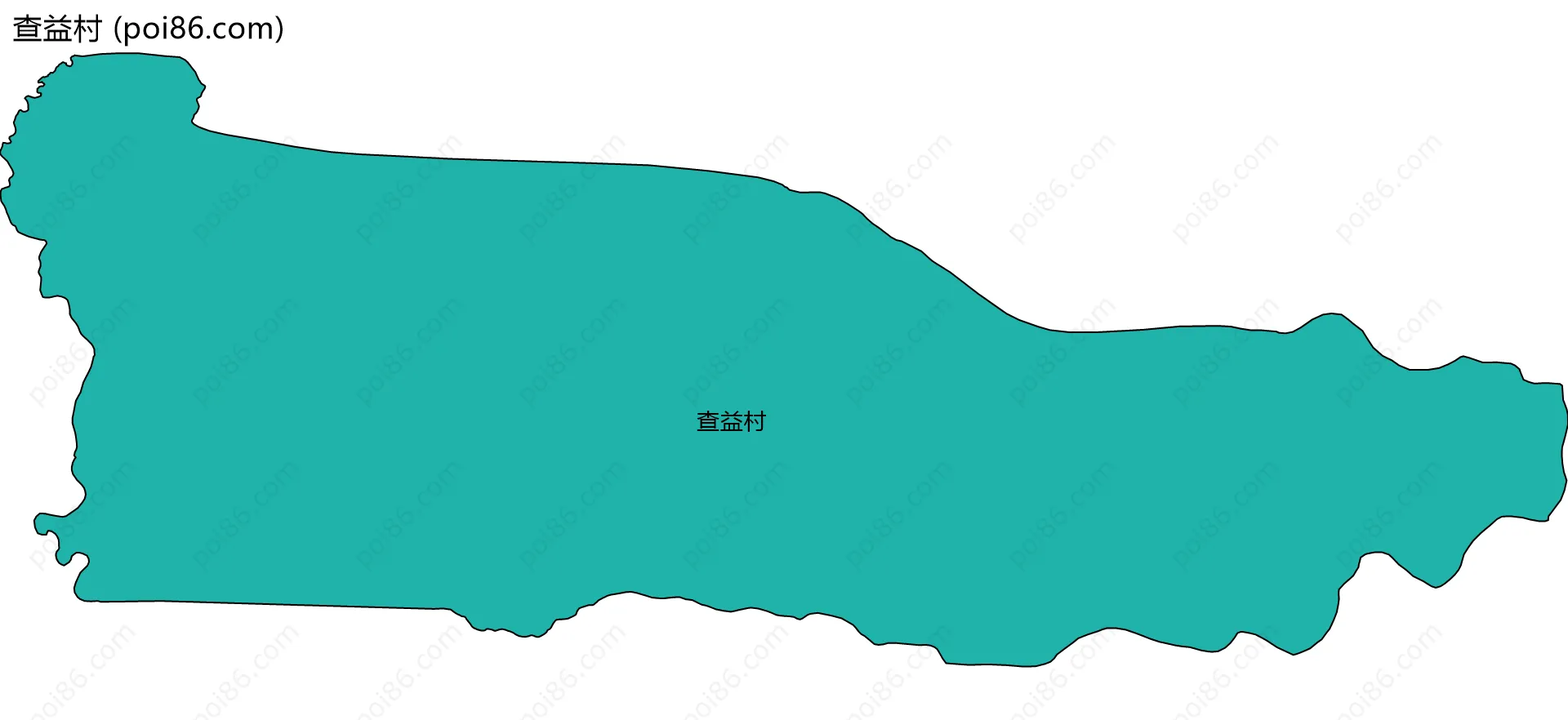 查益村边界地图